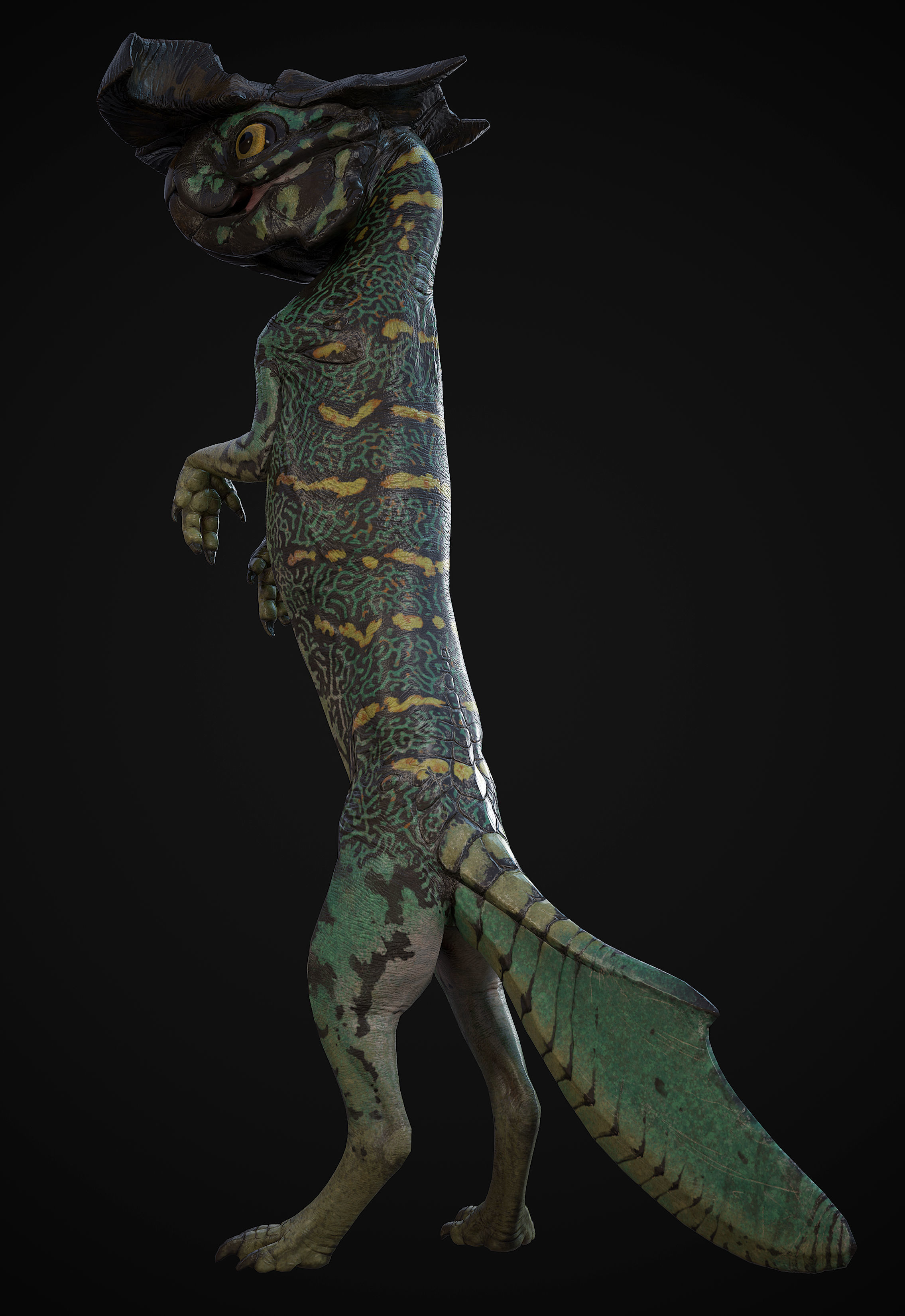 Alien Rodent Low-poly 3D model_13