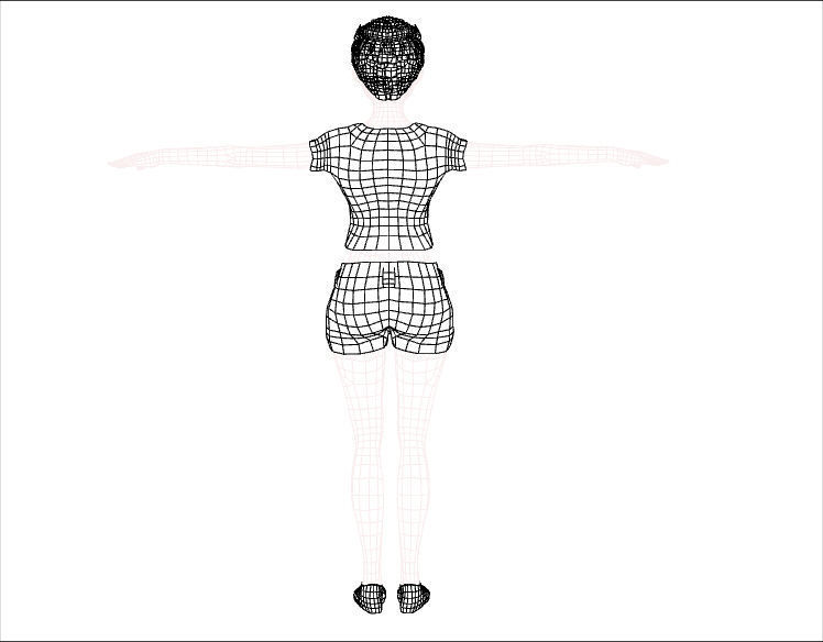 Girl low-poly 3d model woman Free low-poly 3D model_10