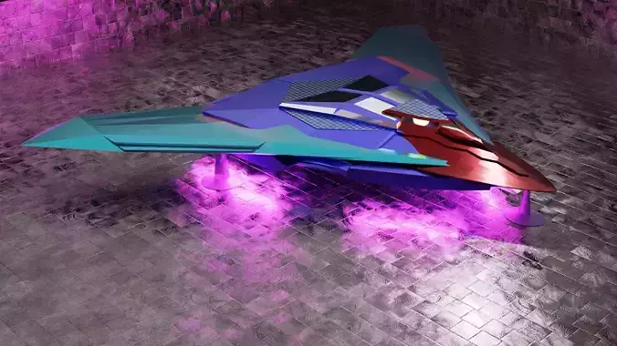 Stauron futuristic jet plane