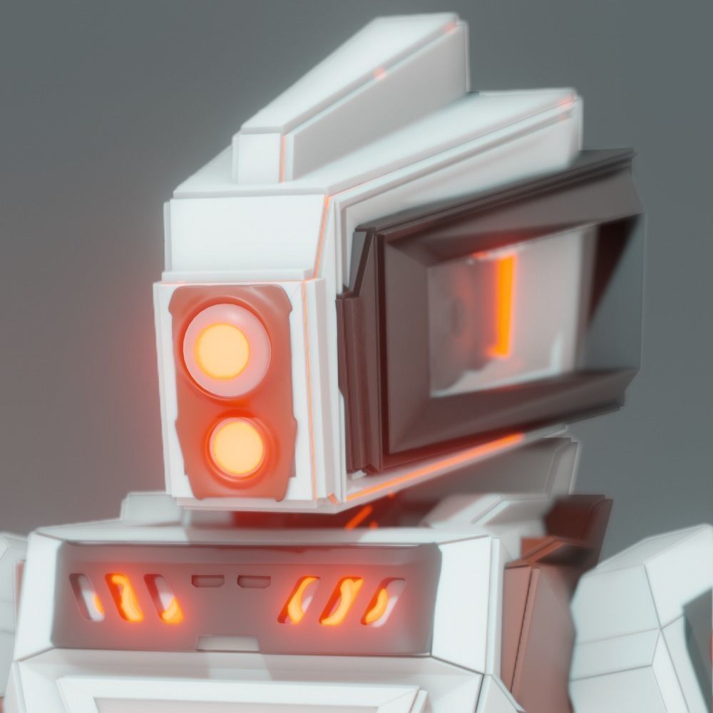Stylized Sci Fi Robot 3D model_2