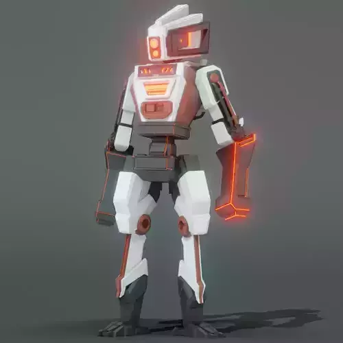 Stylized Sci Fi Robot 3D model