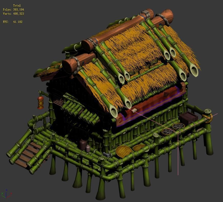 Cartoon - dwelling 3D model_2