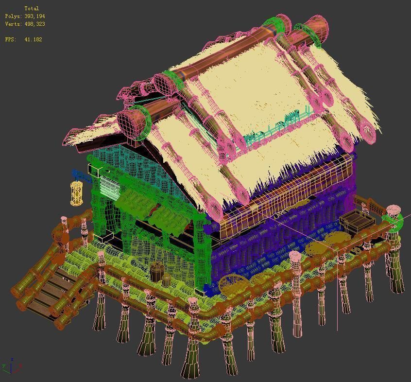 Cartoon - dwelling 3D model_3