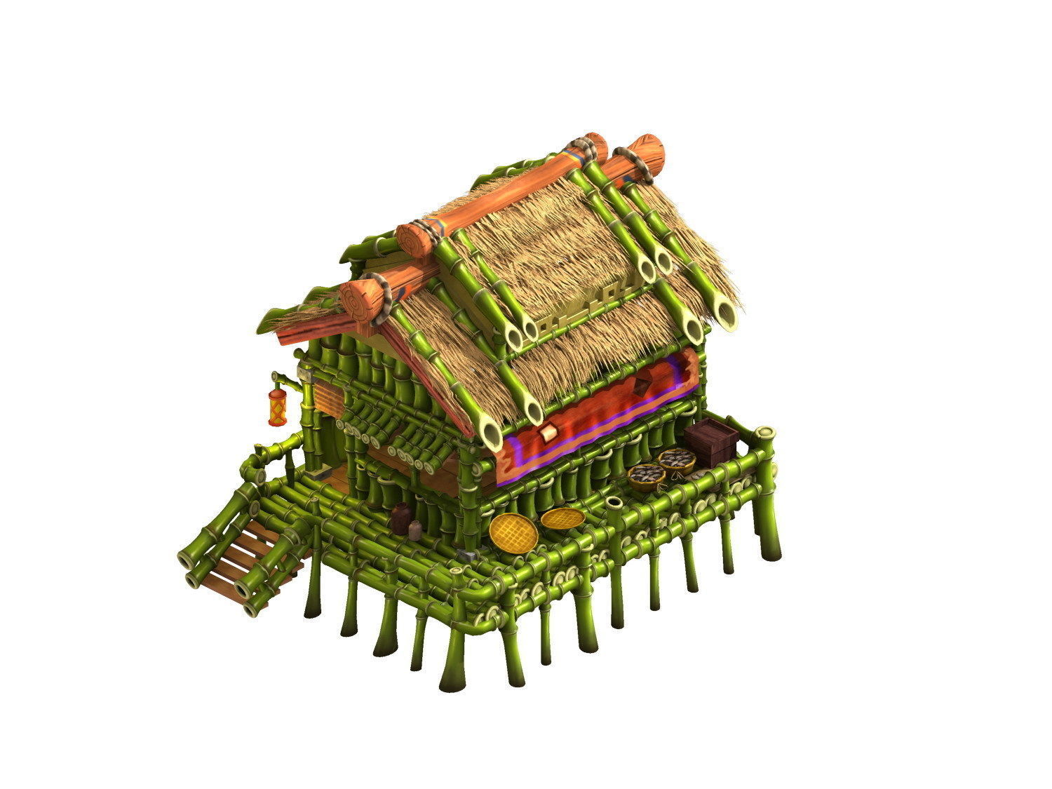 Cartoon - dwelling 3D model_1