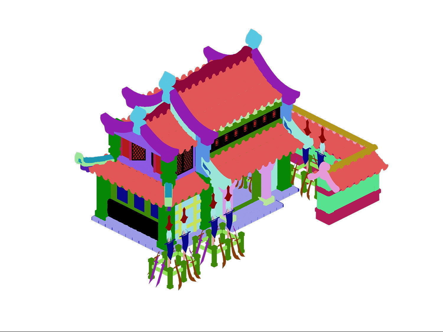 Cartoon - house 11 3D model_2