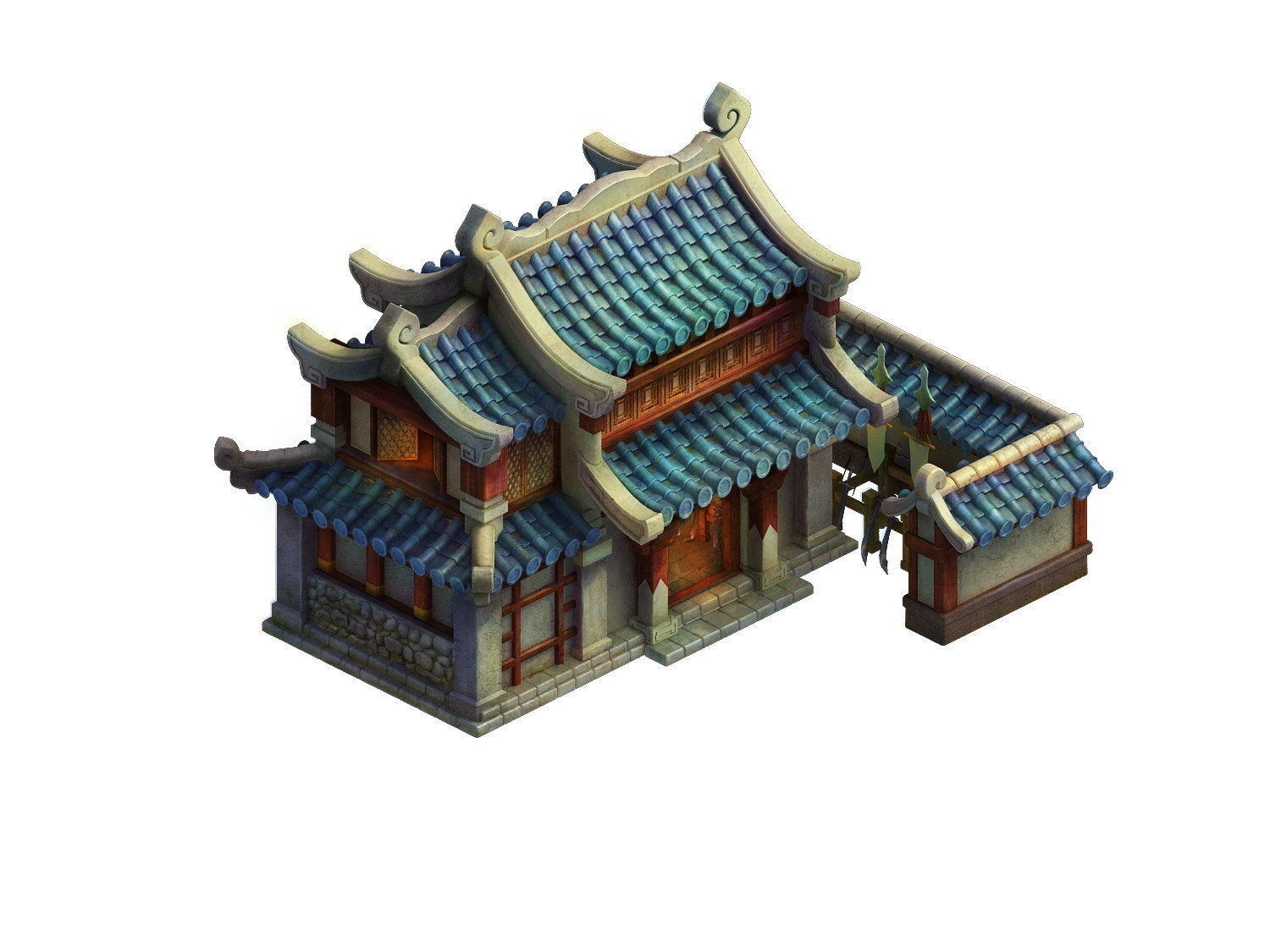 Cartoon - house 11 3D model_3