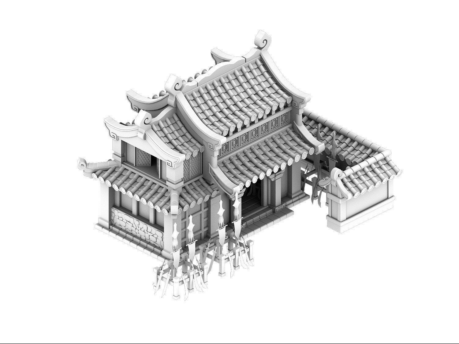 Cartoon - house 11 3D model_1