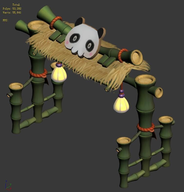 Cartoon World - City Wall 02 3D model_3