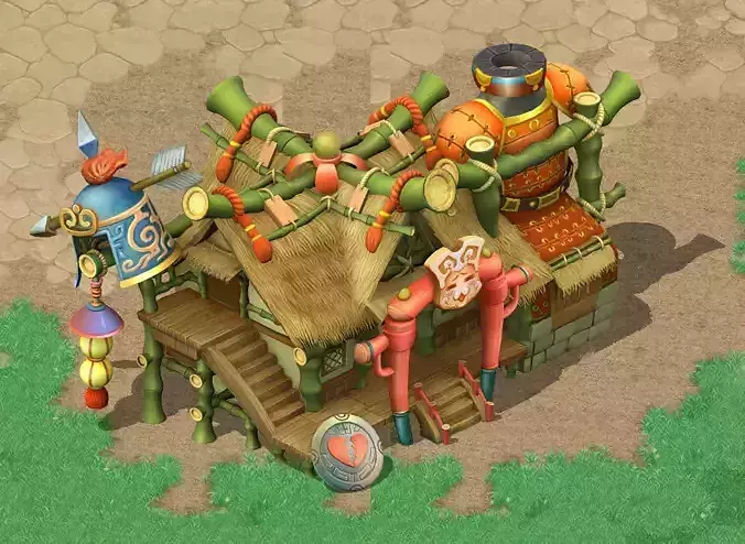 Cartoon world - armor shop