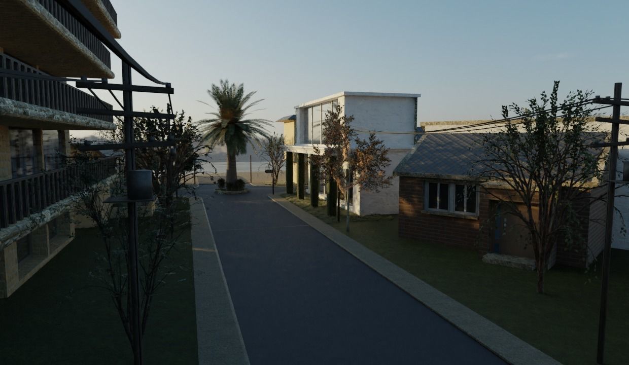 Small Town located Somewhere in the middle of Nowhere Low-poly 3D model_12