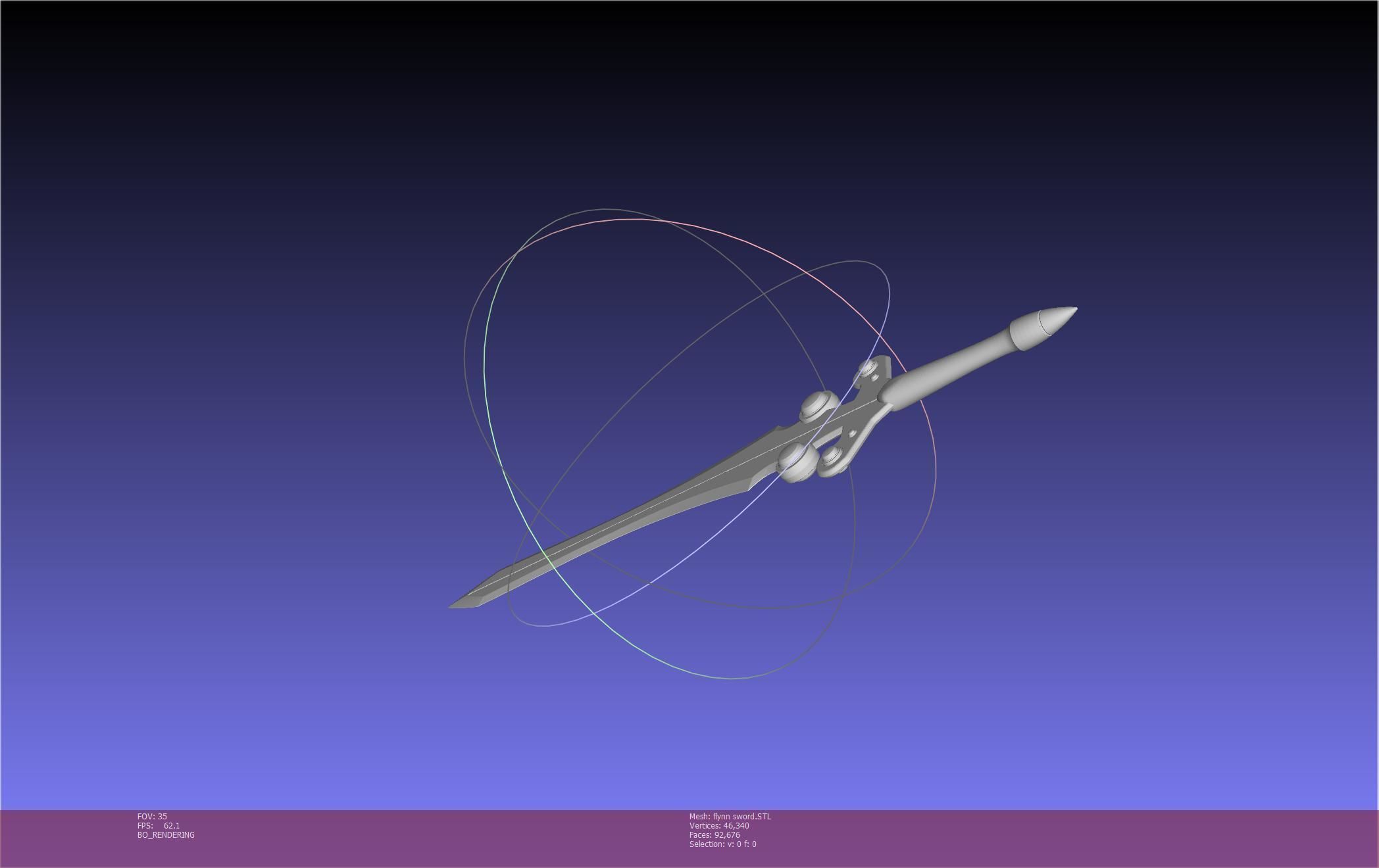 Tales of Vesperia Flynn Sword Printable Model 3D print model_34