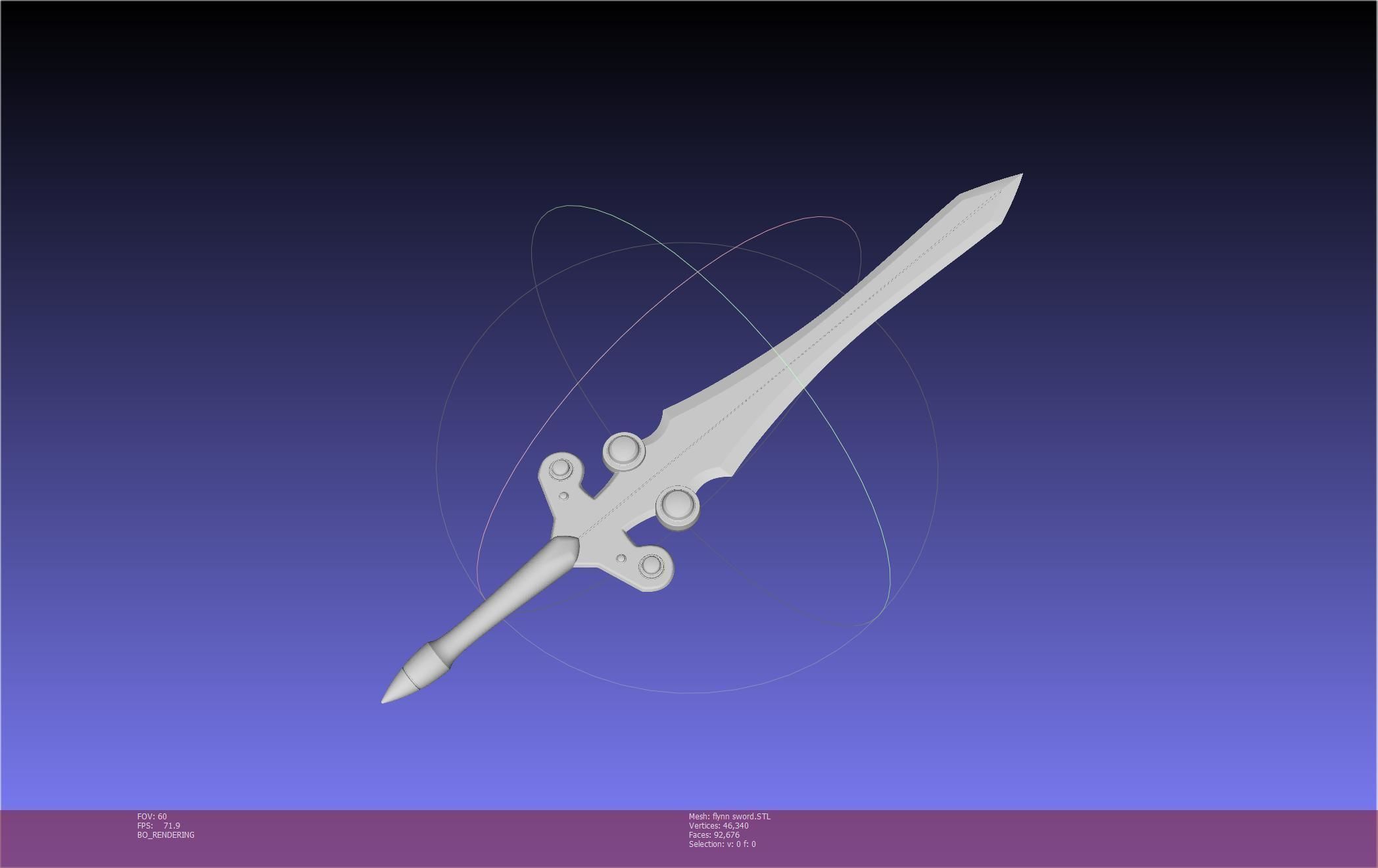 Tales of Vesperia Flynn Sword Printable Model 3D print model_5
