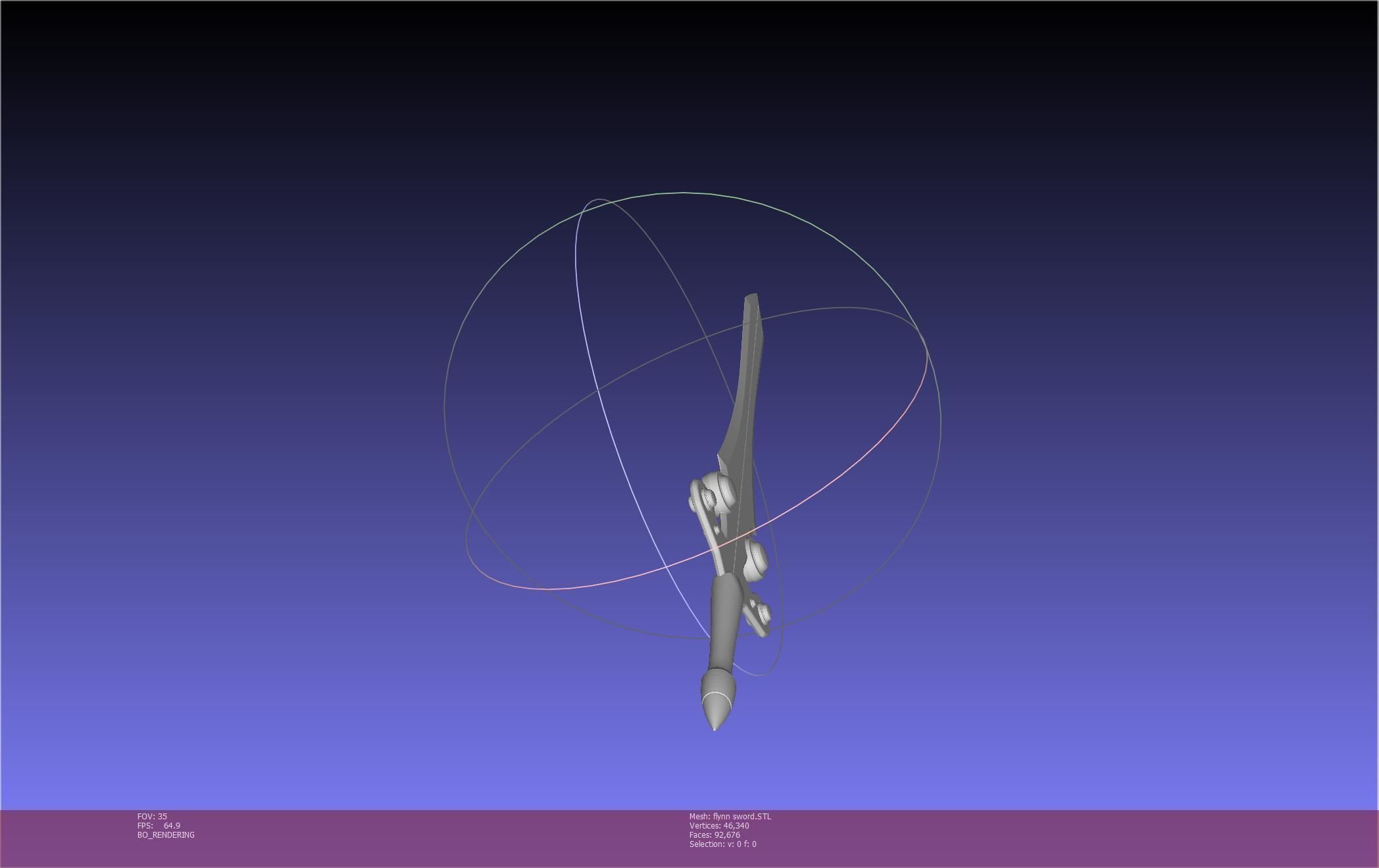 Tales of Vesperia Flynn Sword Printable Model 3D print model_28