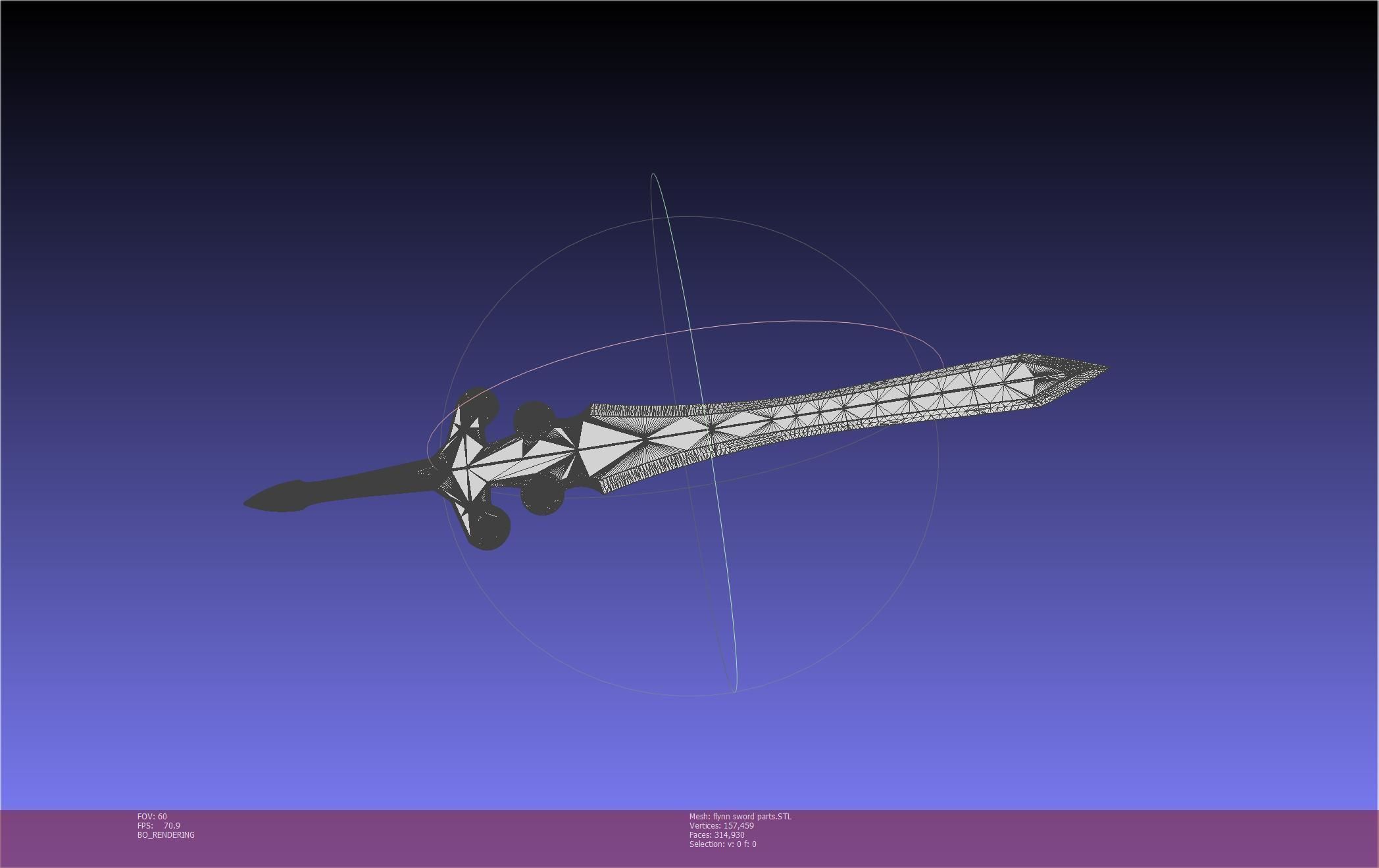 Tales of Vesperia Flynn Sword Printable Model 3D print model_114