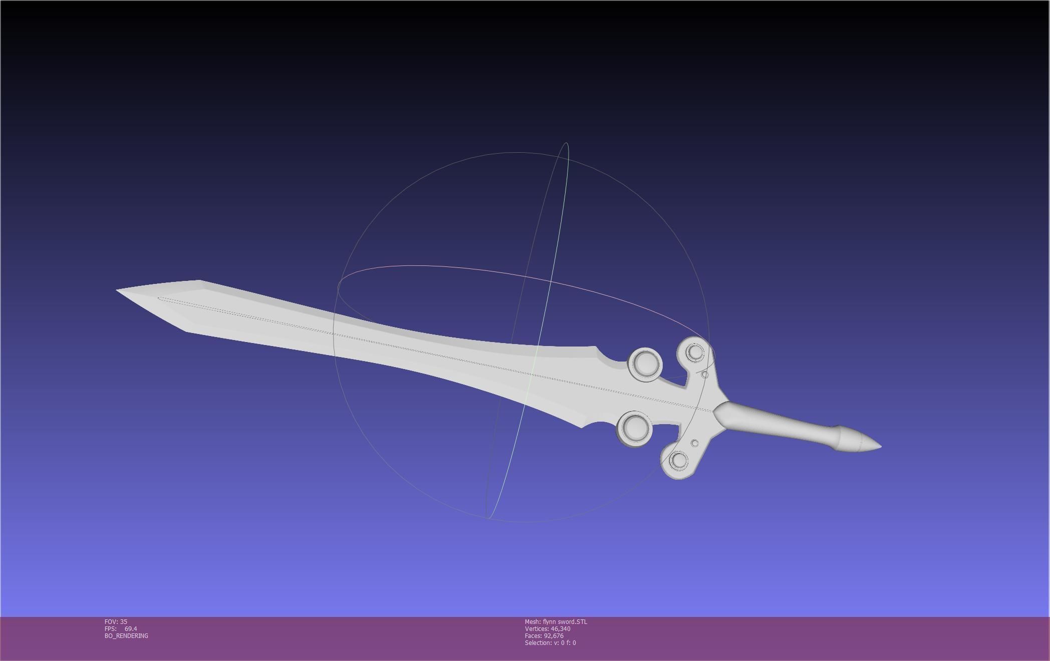 Tales of Vesperia Flynn Sword Printable Model 3D print model_63