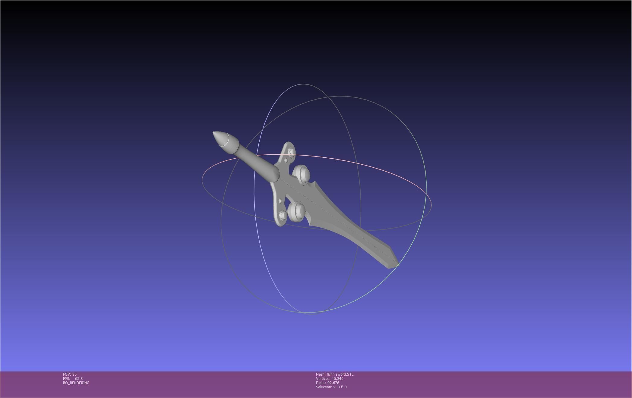 Tales of Vesperia Flynn Sword Printable Model 3D print model_31