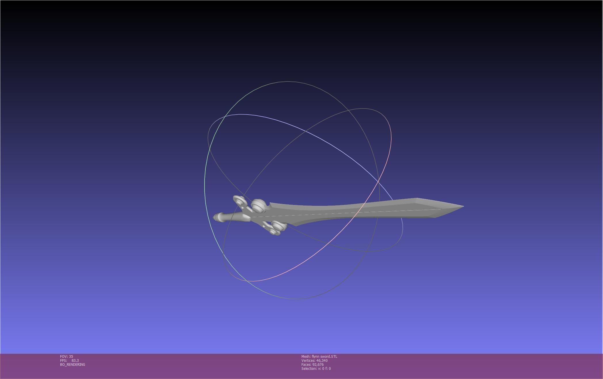 Tales of Vesperia Flynn Sword Printable Model 3D print model_37