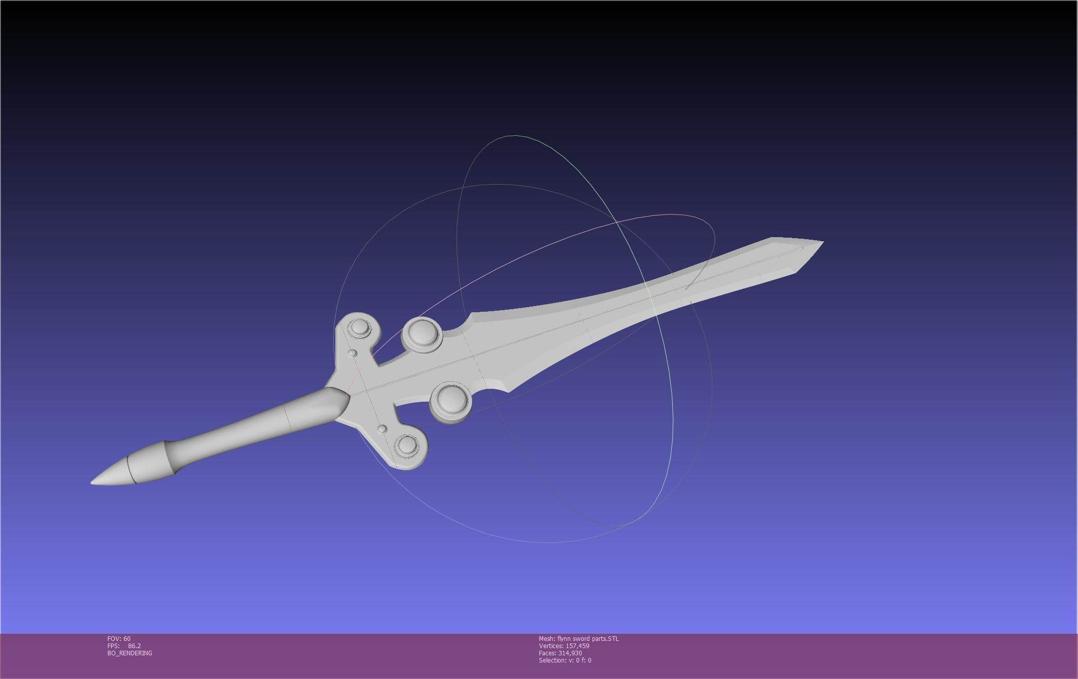Tales of Vesperia Flynn Sword Printable Model 3D print model_126