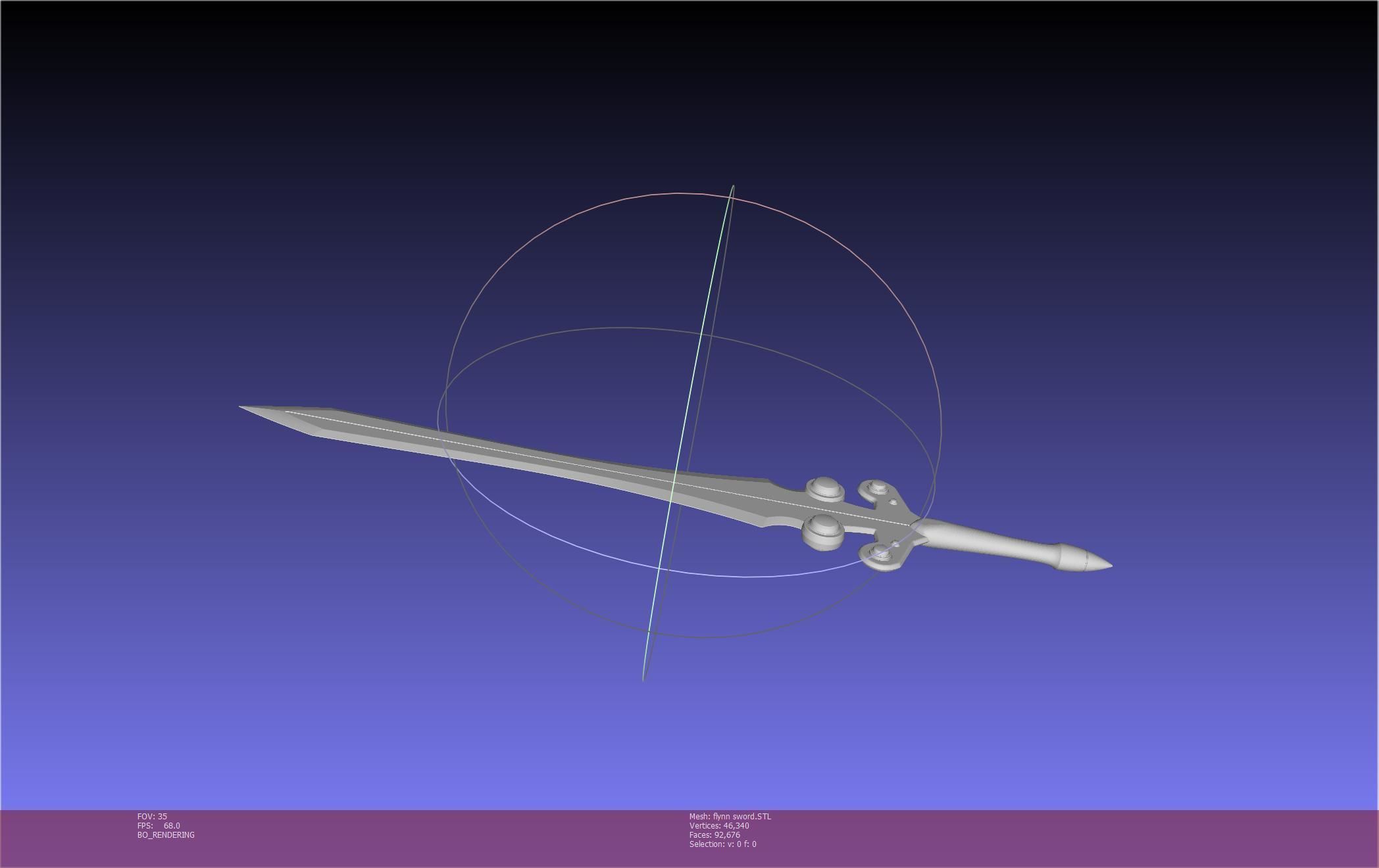 Tales of Vesperia Flynn Sword Printable Model 3D print model_36