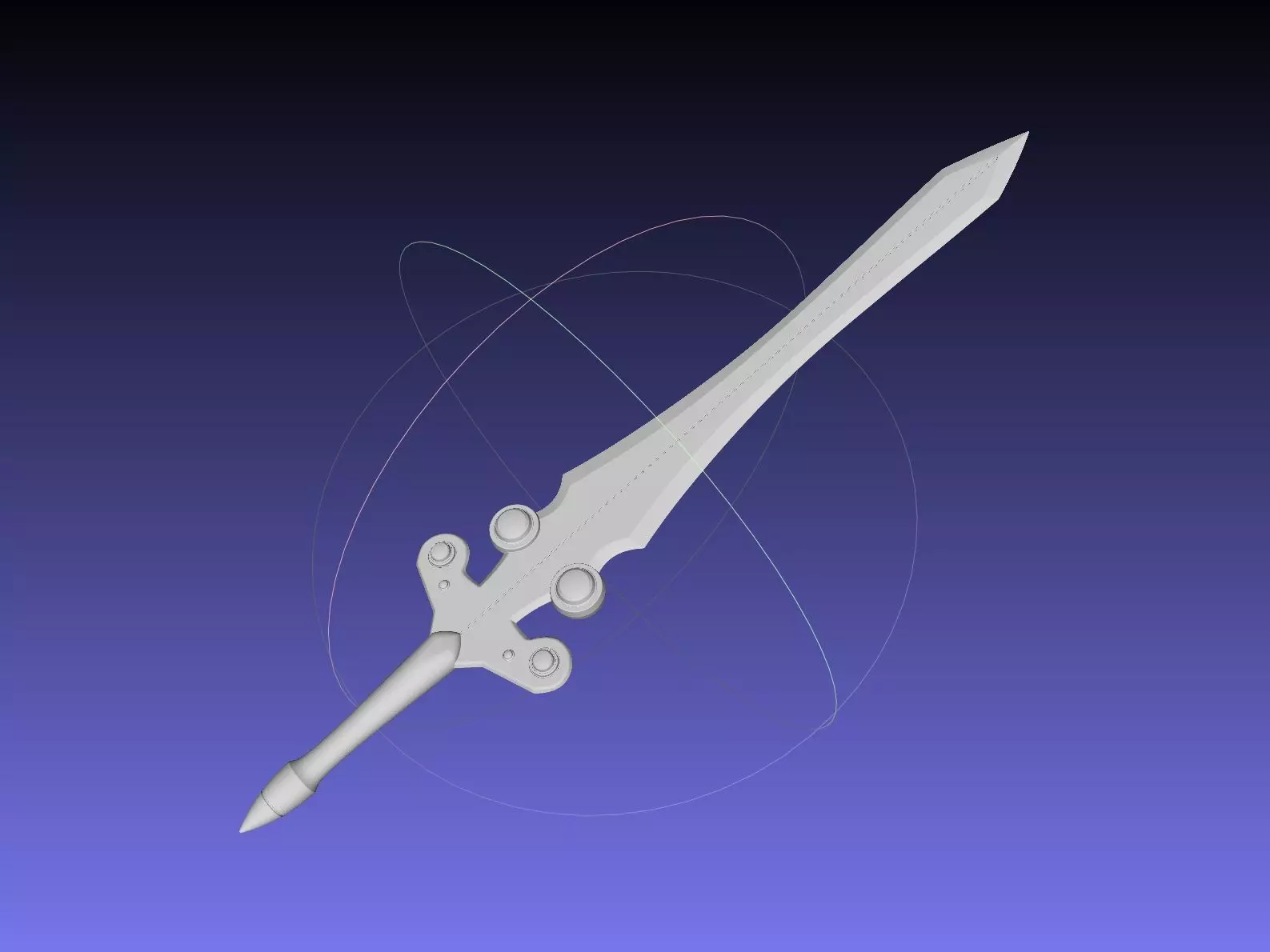 Tales of Vesperia Flynn Sword Printable Model 3D print model_0