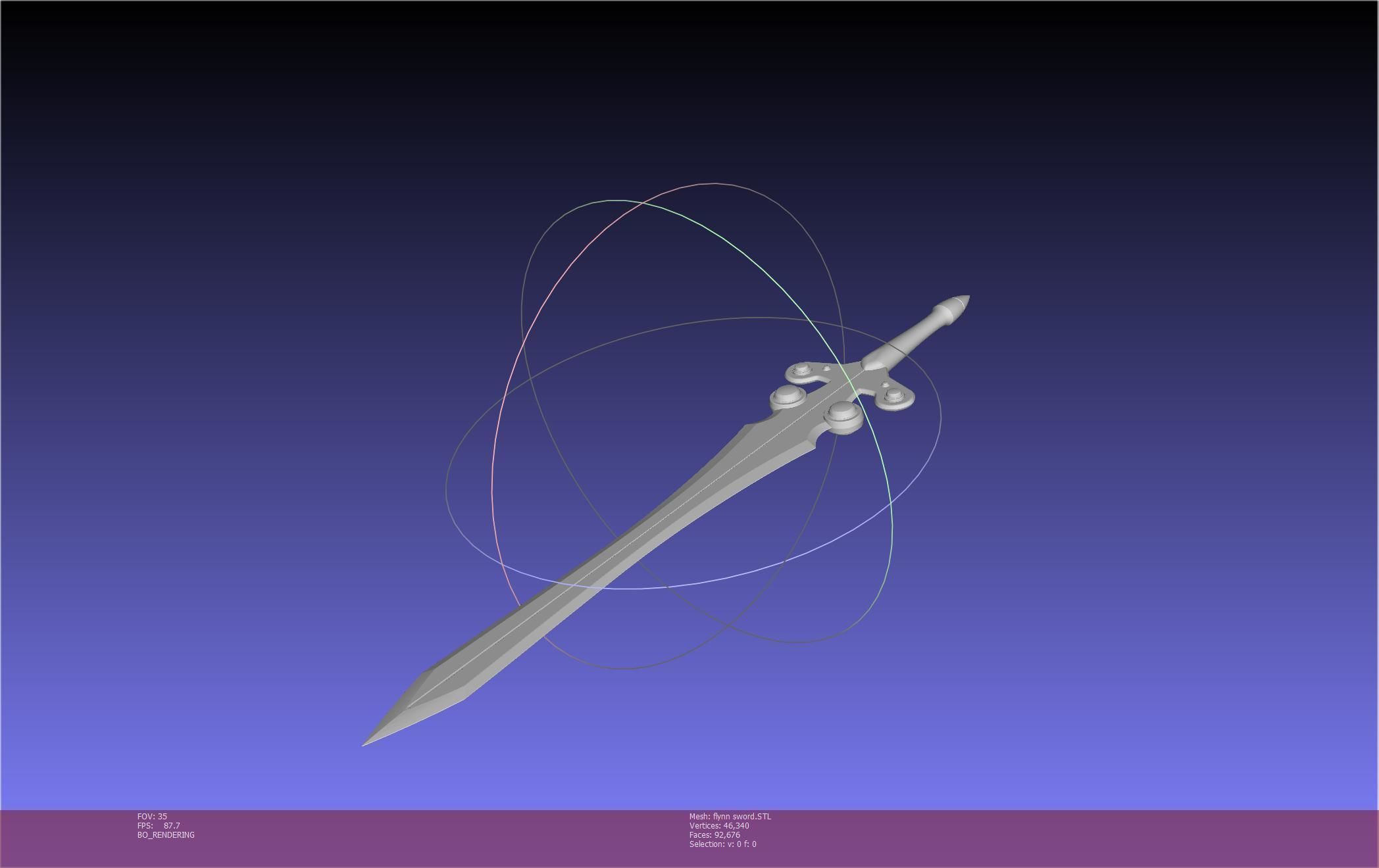 Tales of Vesperia Flynn Sword Printable Model 3D print model_41