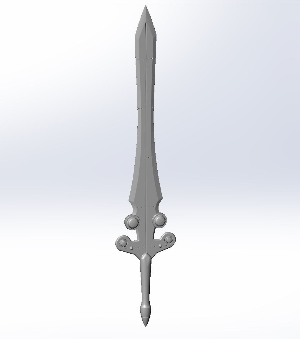 Tales of Vesperia Flynn Sword Printable Model 3D print model_2