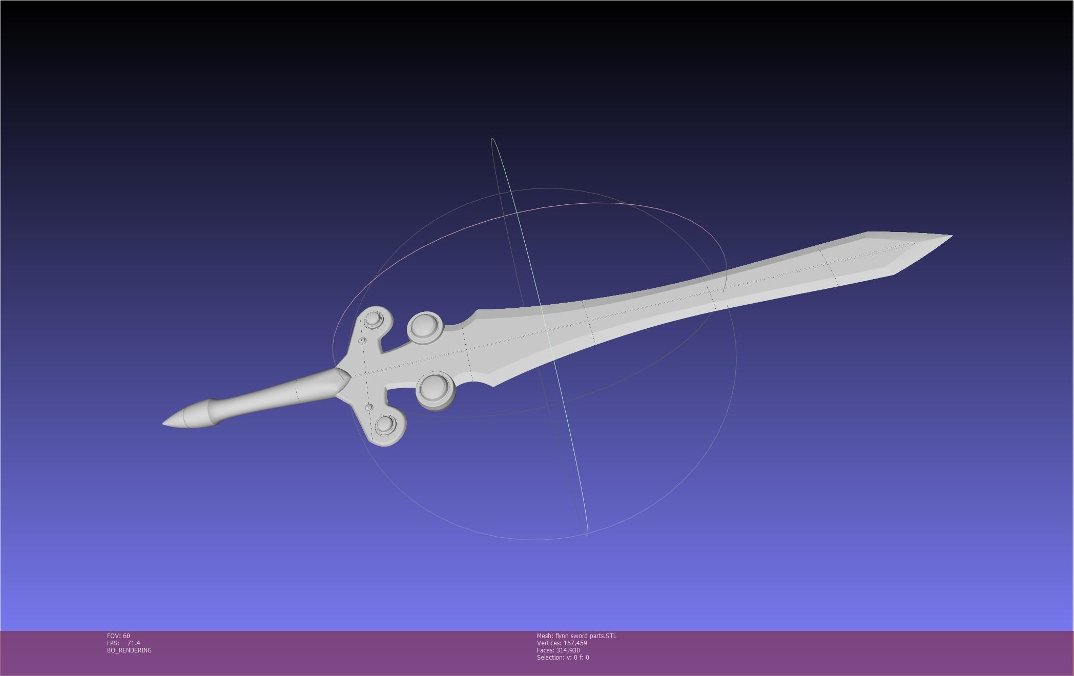 Tales of Vesperia Flynn Sword Printable Model 3D print model_127