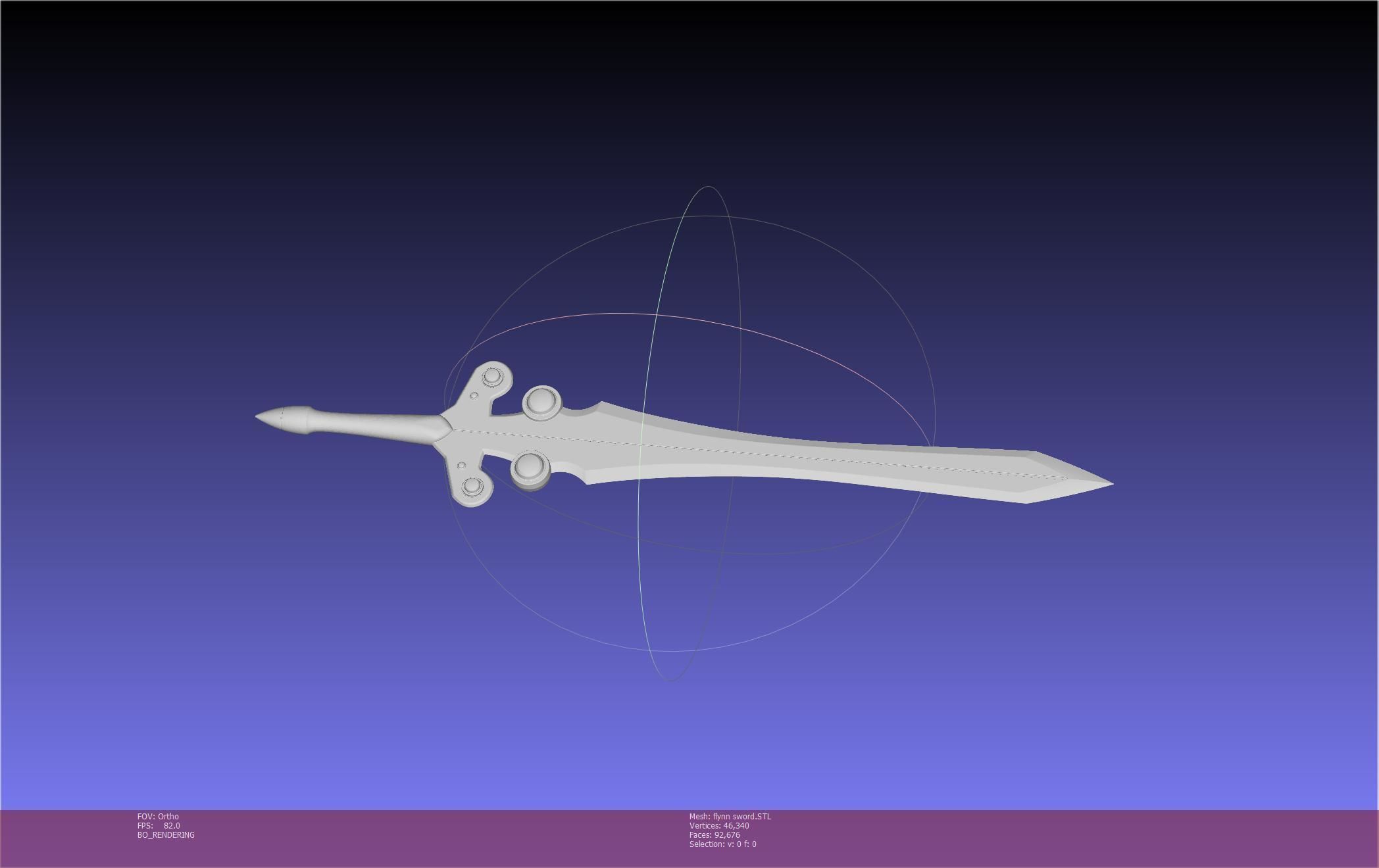 Tales of Vesperia Flynn Sword Printable Model 3D print model_13