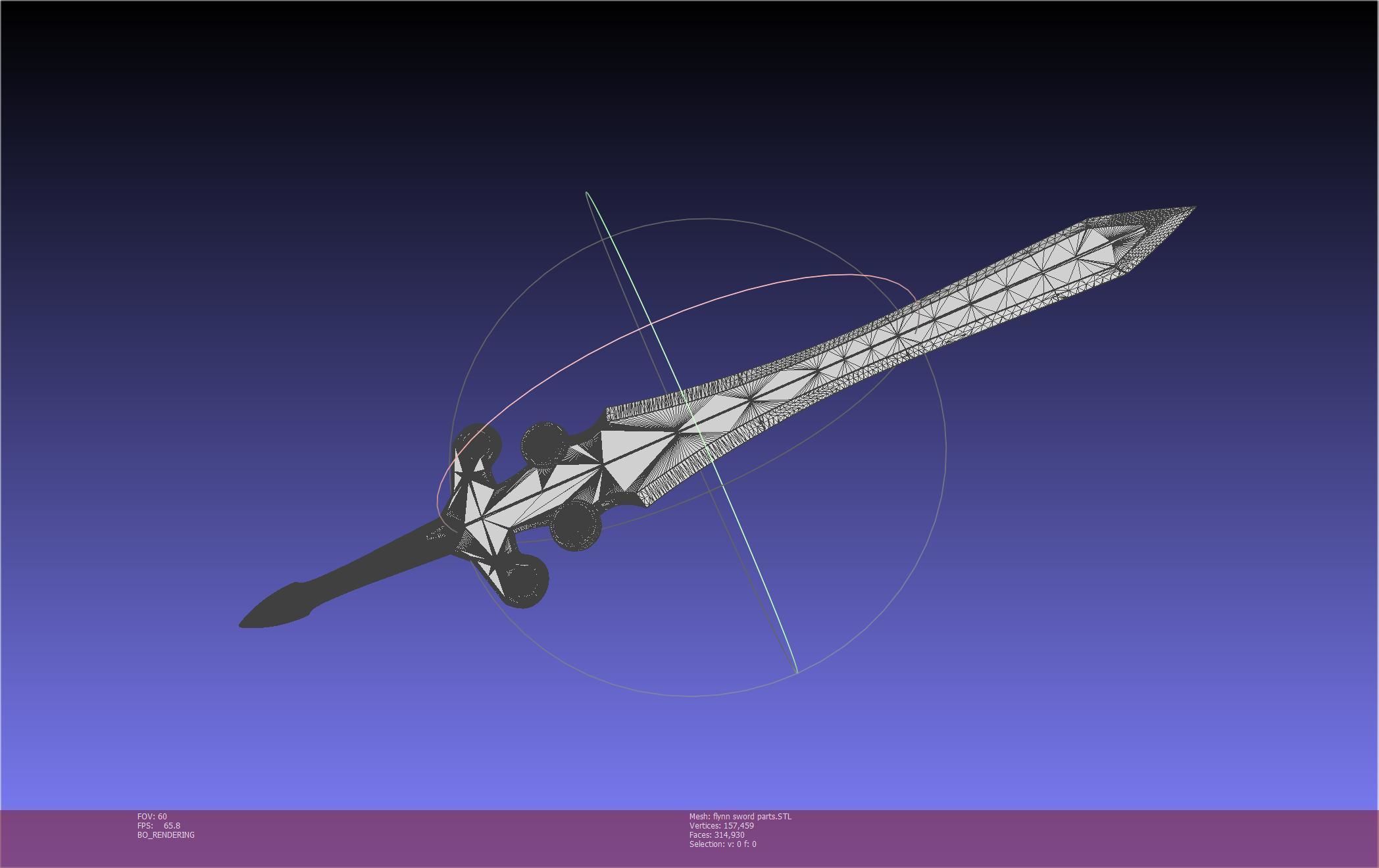 Tales of Vesperia Flynn Sword Printable Model 3D print model_124