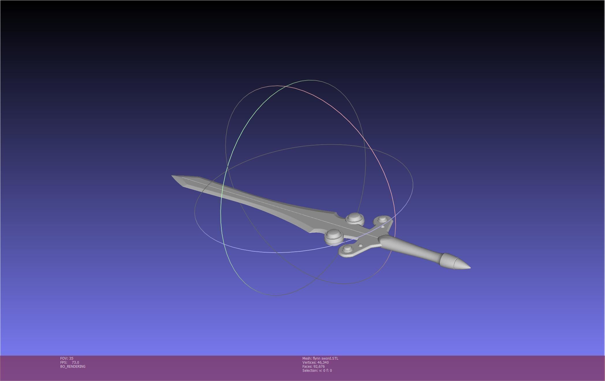 Tales of Vesperia Flynn Sword Printable Model 3D print model_51