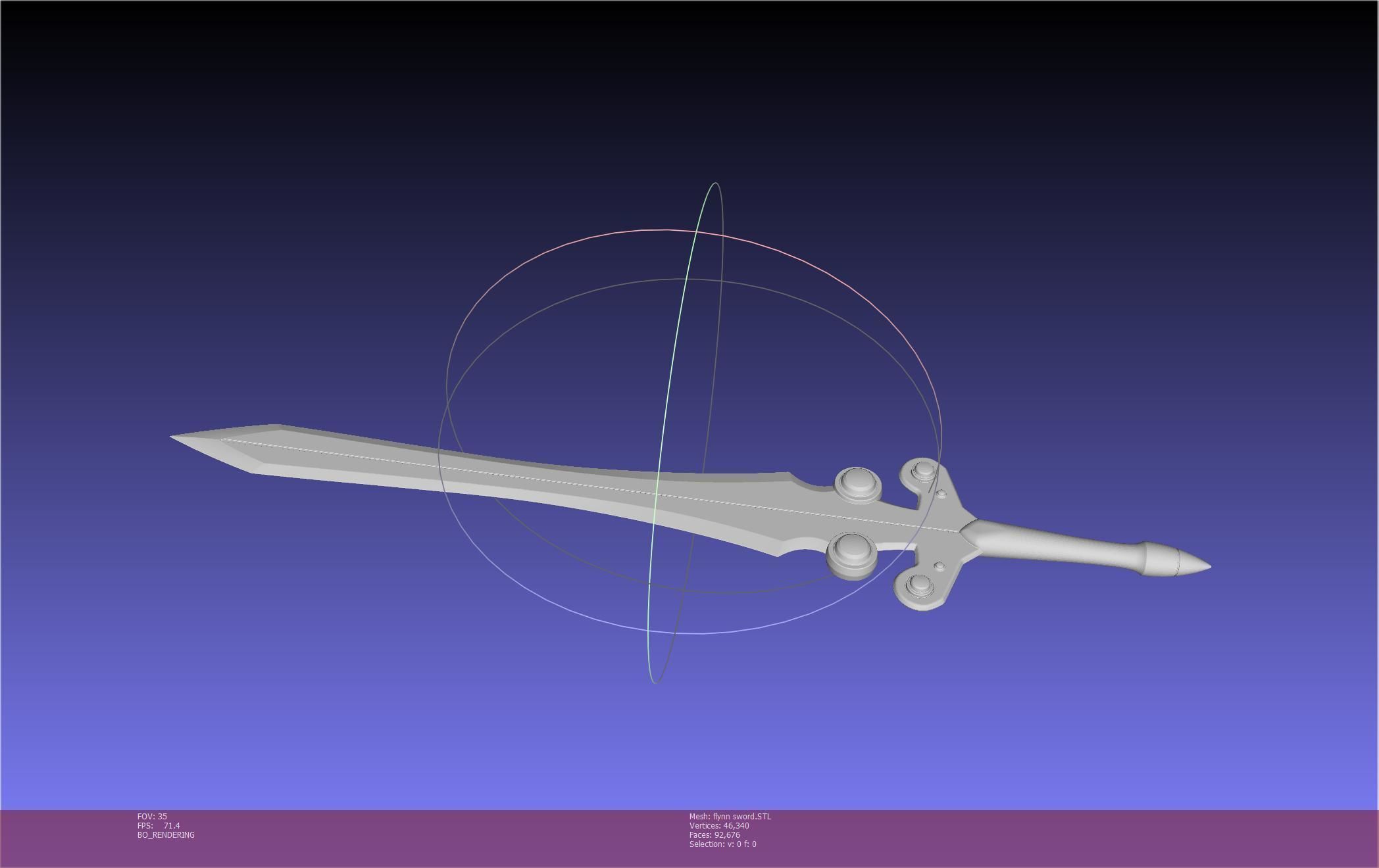 Tales of Vesperia Flynn Sword Printable Model 3D print model_57