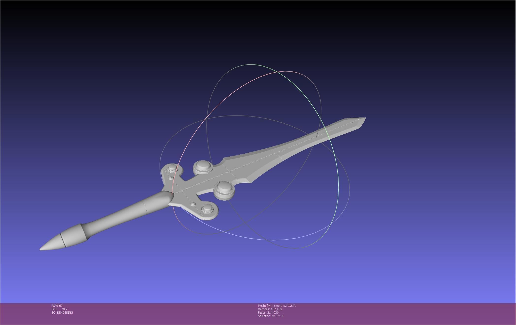 Tales of Vesperia Flynn Sword Printable Model 3D print model_125