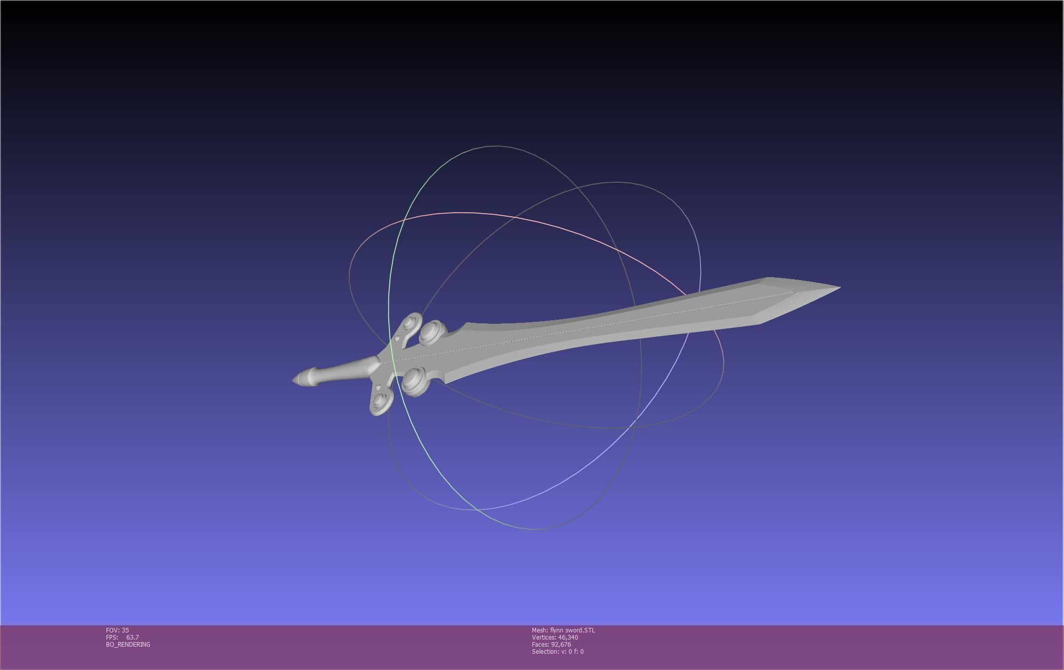 Tales of Vesperia Flynn Sword Printable Model 3D print model_21