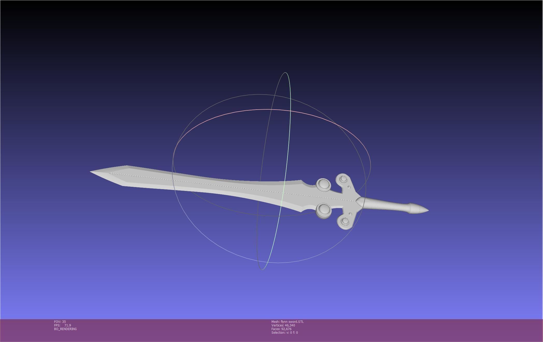 Tales of Vesperia Flynn Sword Printable Model 3D print model_46