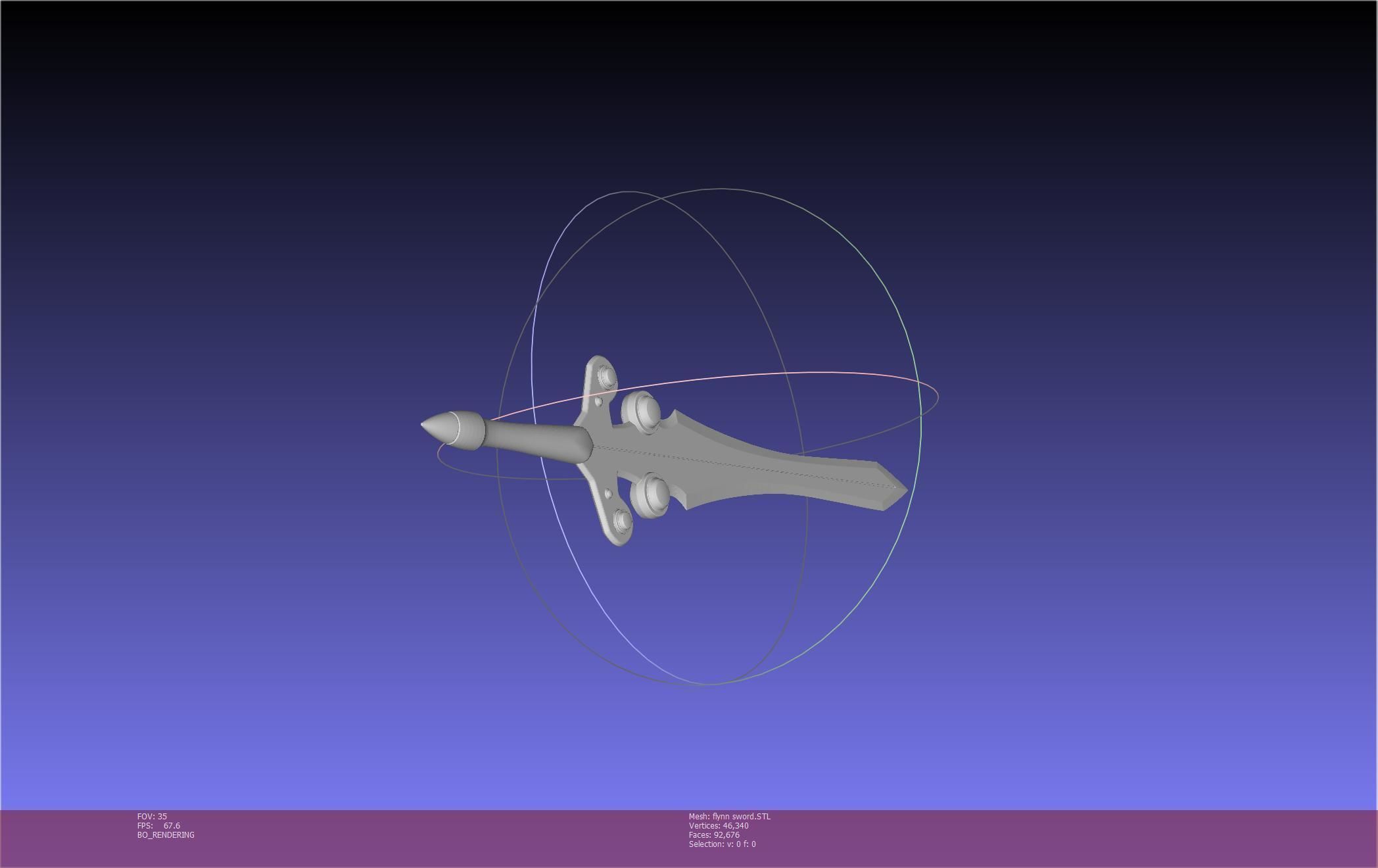 Tales of Vesperia Flynn Sword Printable Model 3D print model_29