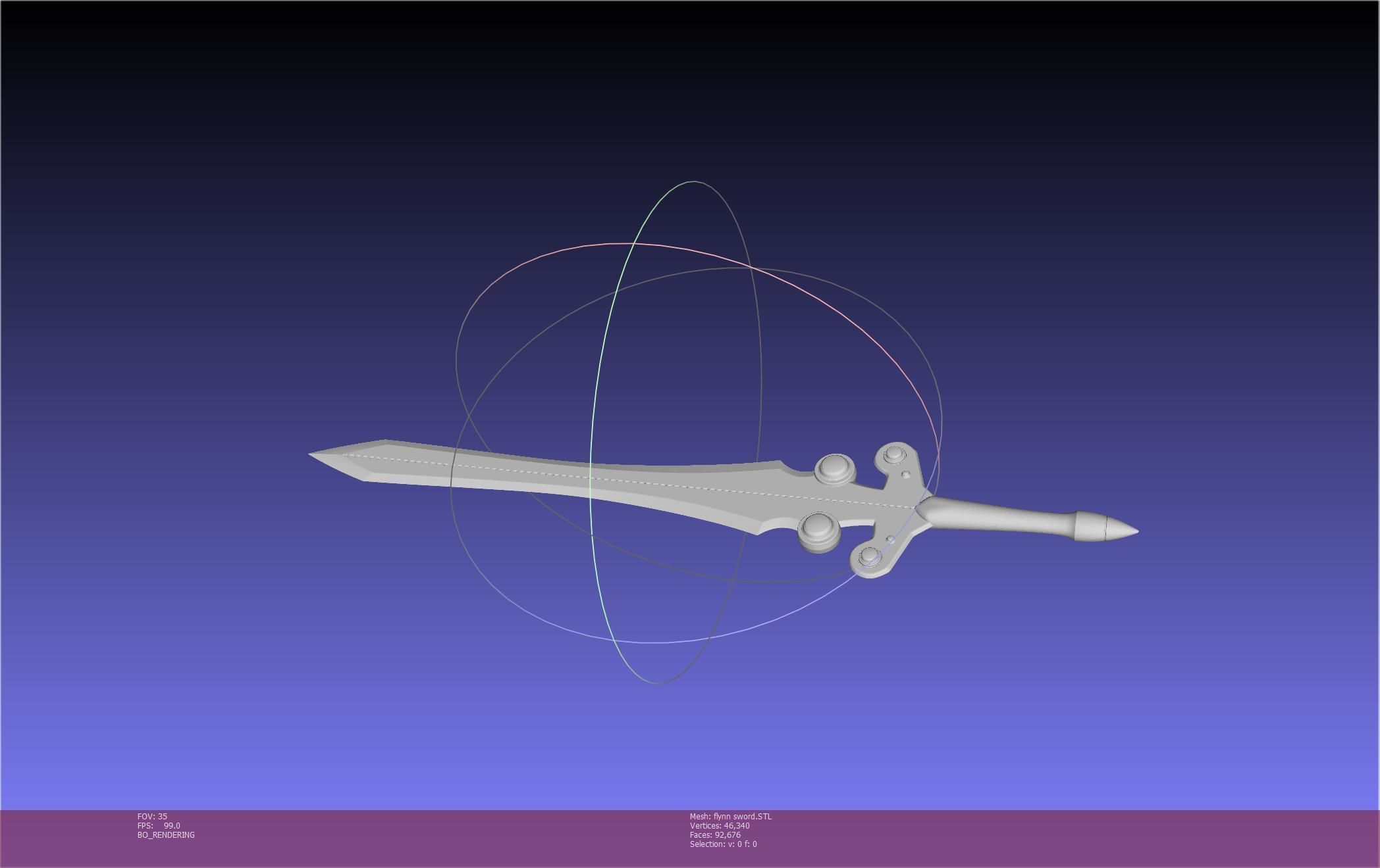 Tales of Vesperia Flynn Sword Printable Model 3D print model_48