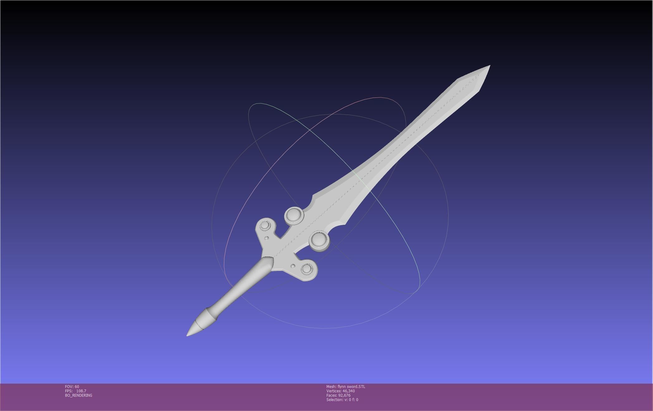 Tales of Vesperia Flynn Sword Printable Model 3D print model_7