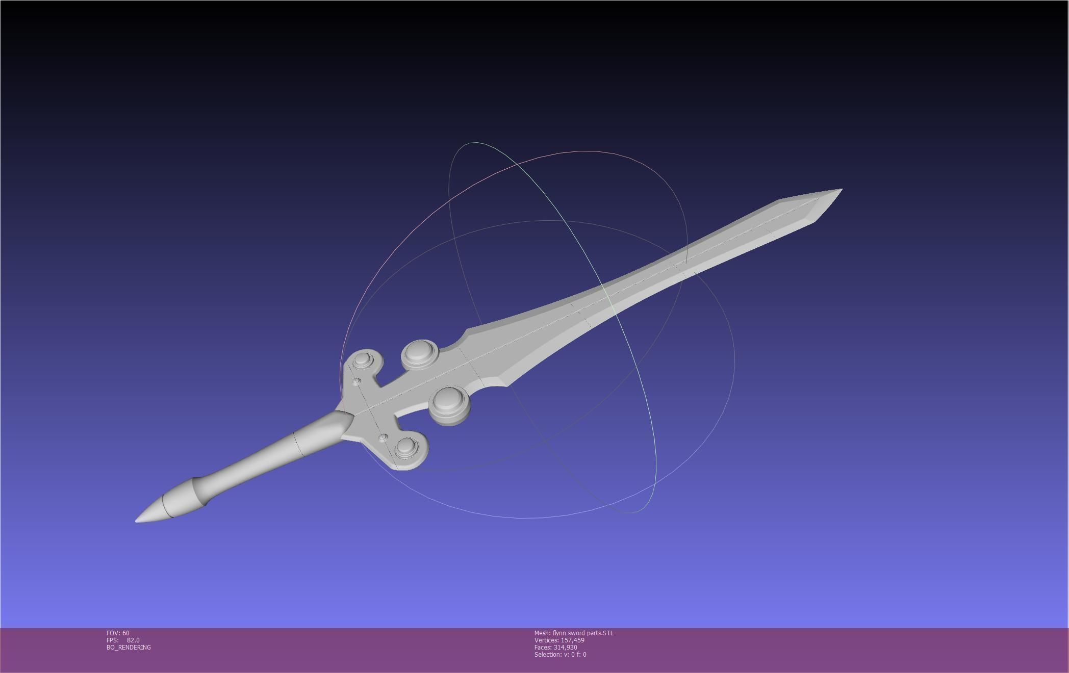 Tales of Vesperia Flynn Sword Printable Model 3D print model_120