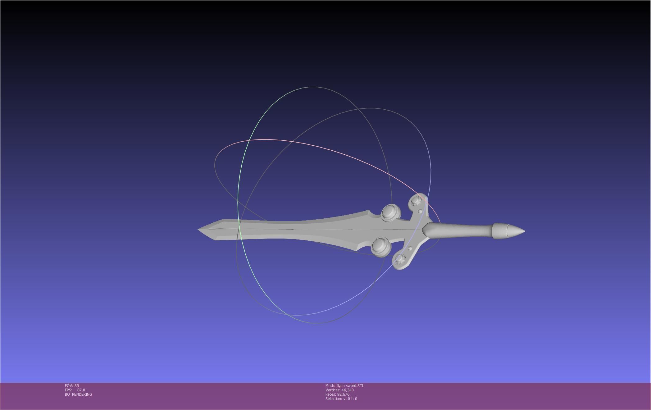 Tales of Vesperia Flynn Sword Printable Model 3D print model_55