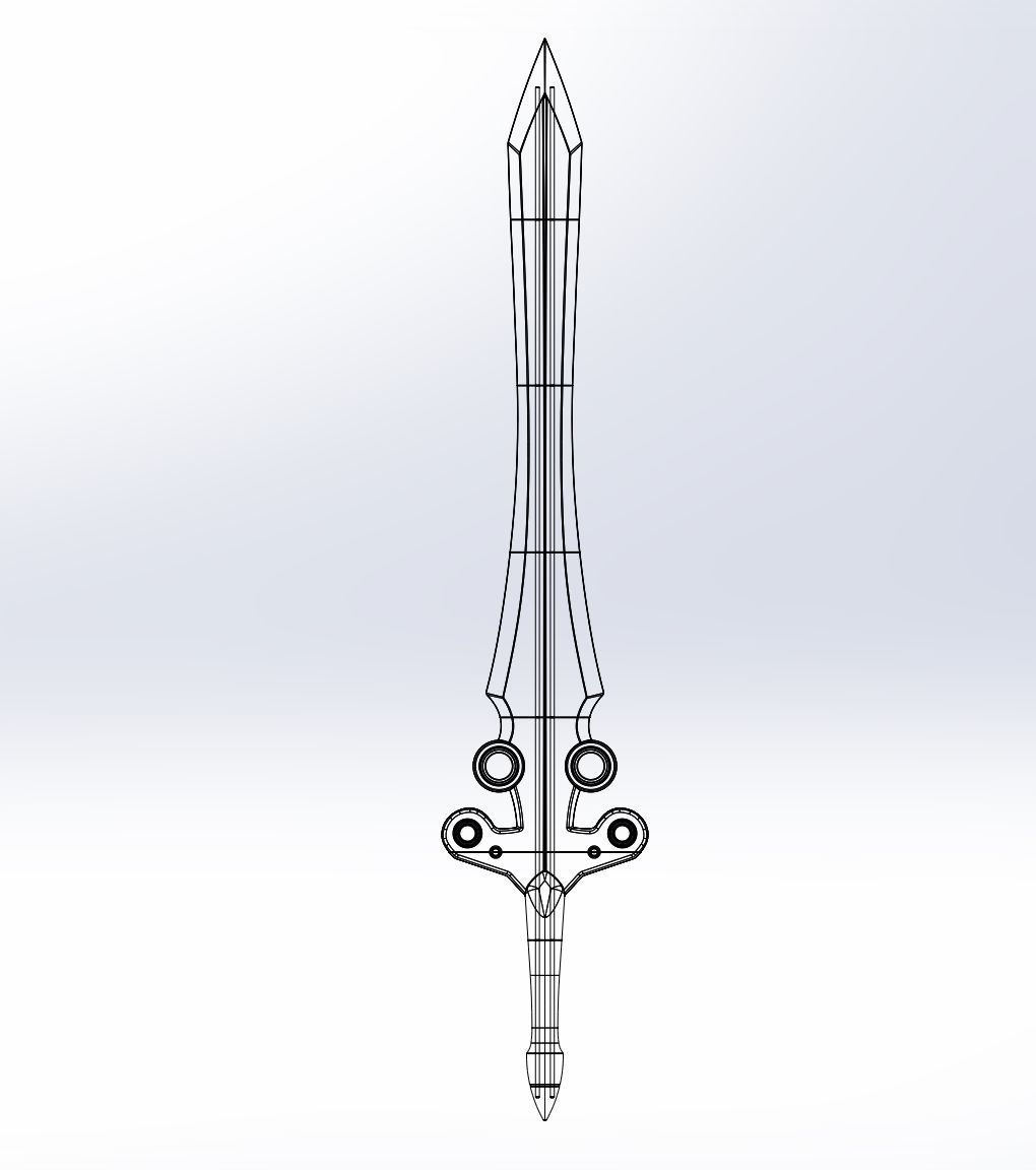 Tales of Vesperia Flynn Sword Printable Model 3D print model_1