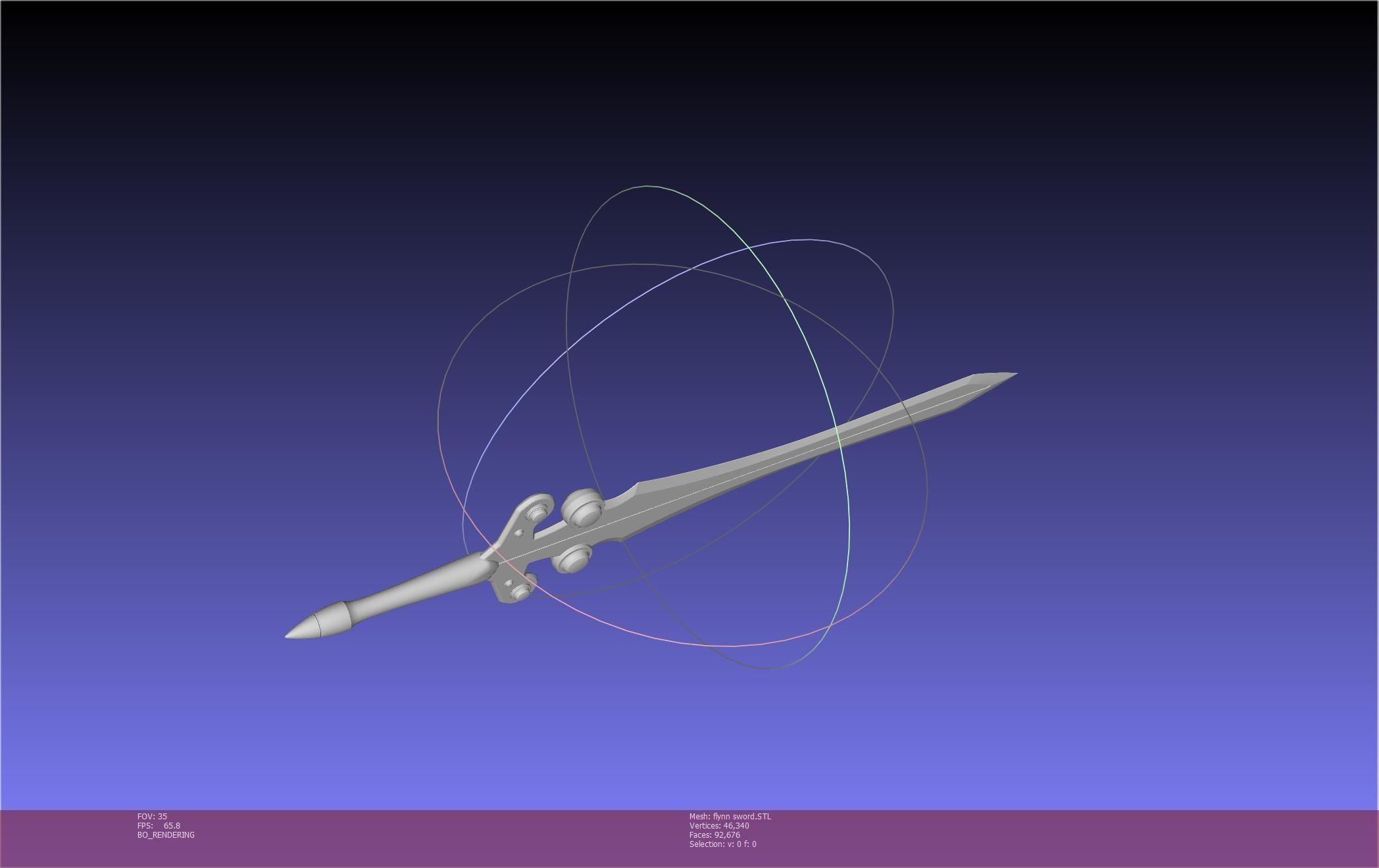 Tales of Vesperia Flynn Sword Printable Model 3D print model_26