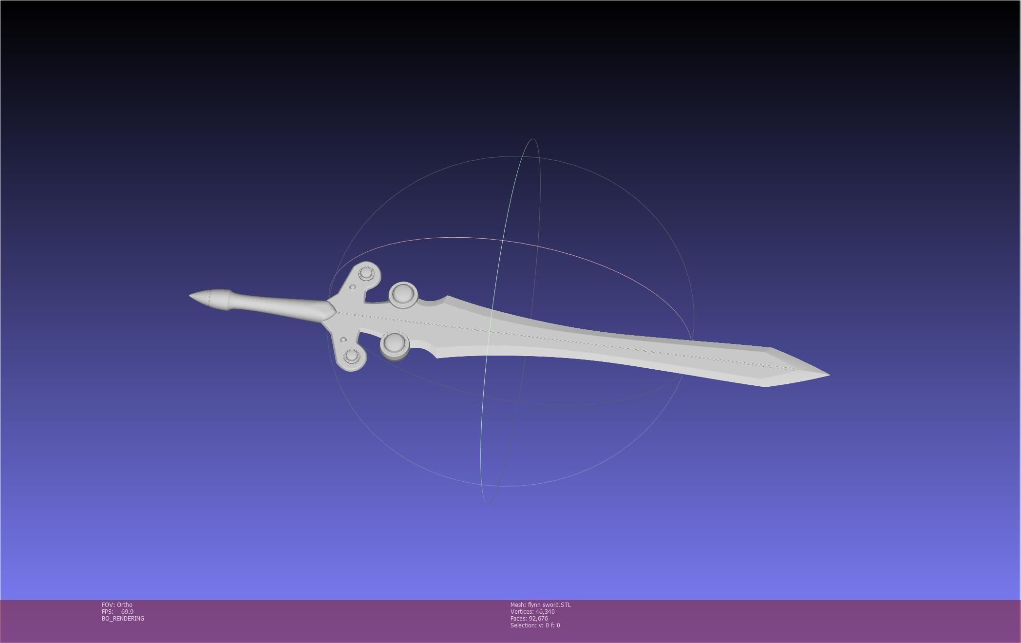 Tales of Vesperia Flynn Sword Printable Model 3D print model_14