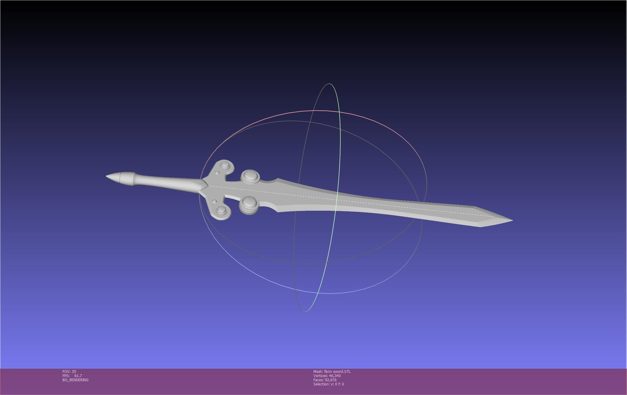 Tales of Vesperia Flynn Sword Printable Model 3D print model_24