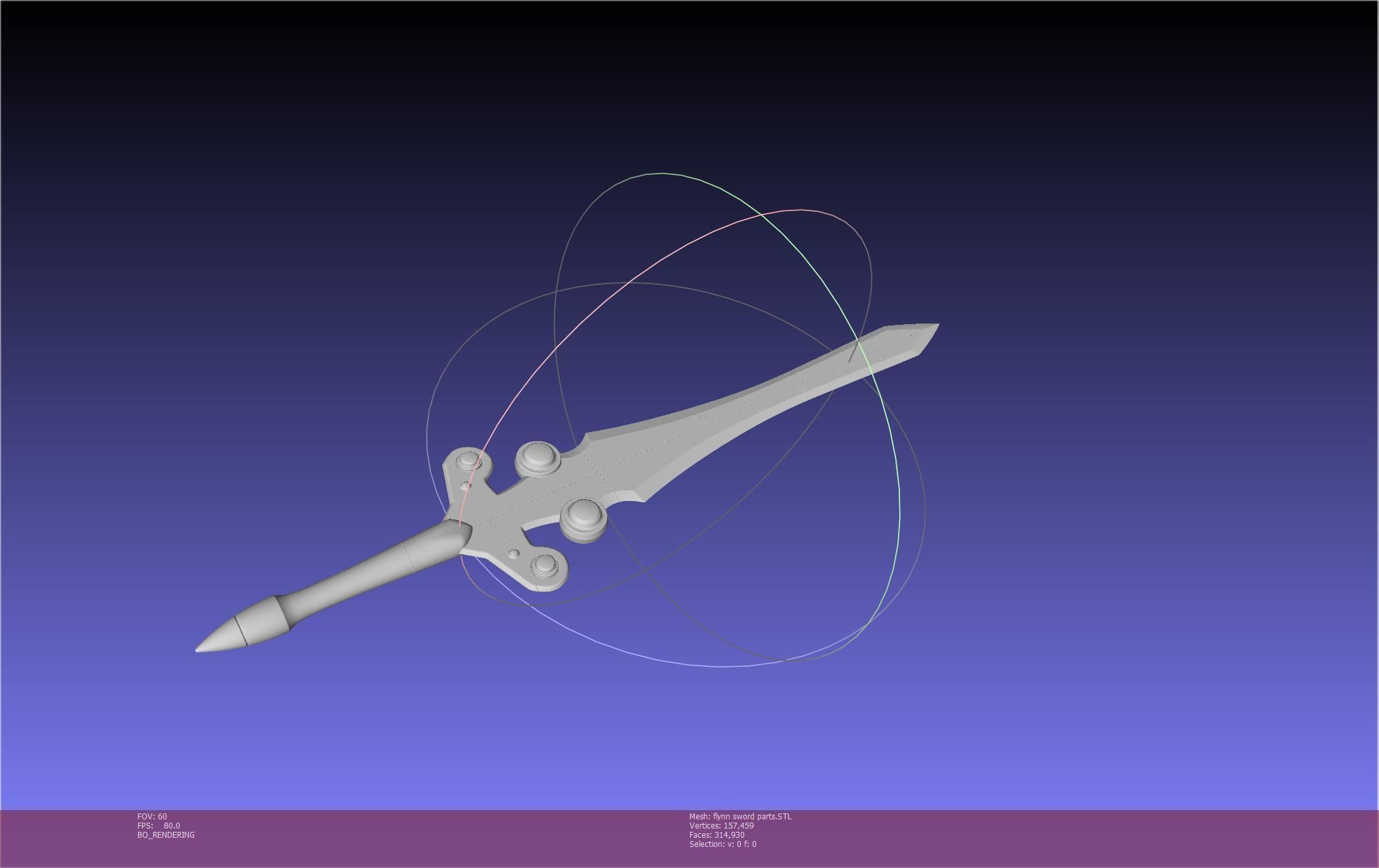 Tales of Vesperia Flynn Sword Printable Model 3D print model_118