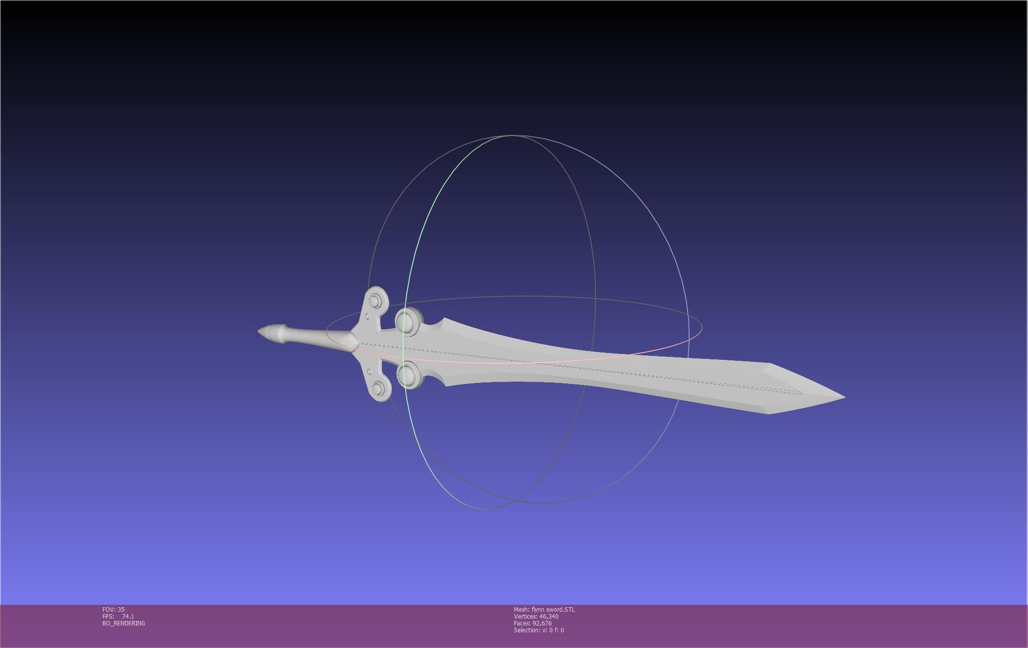 Tales of Vesperia Flynn Sword Printable Model 3D print model_16