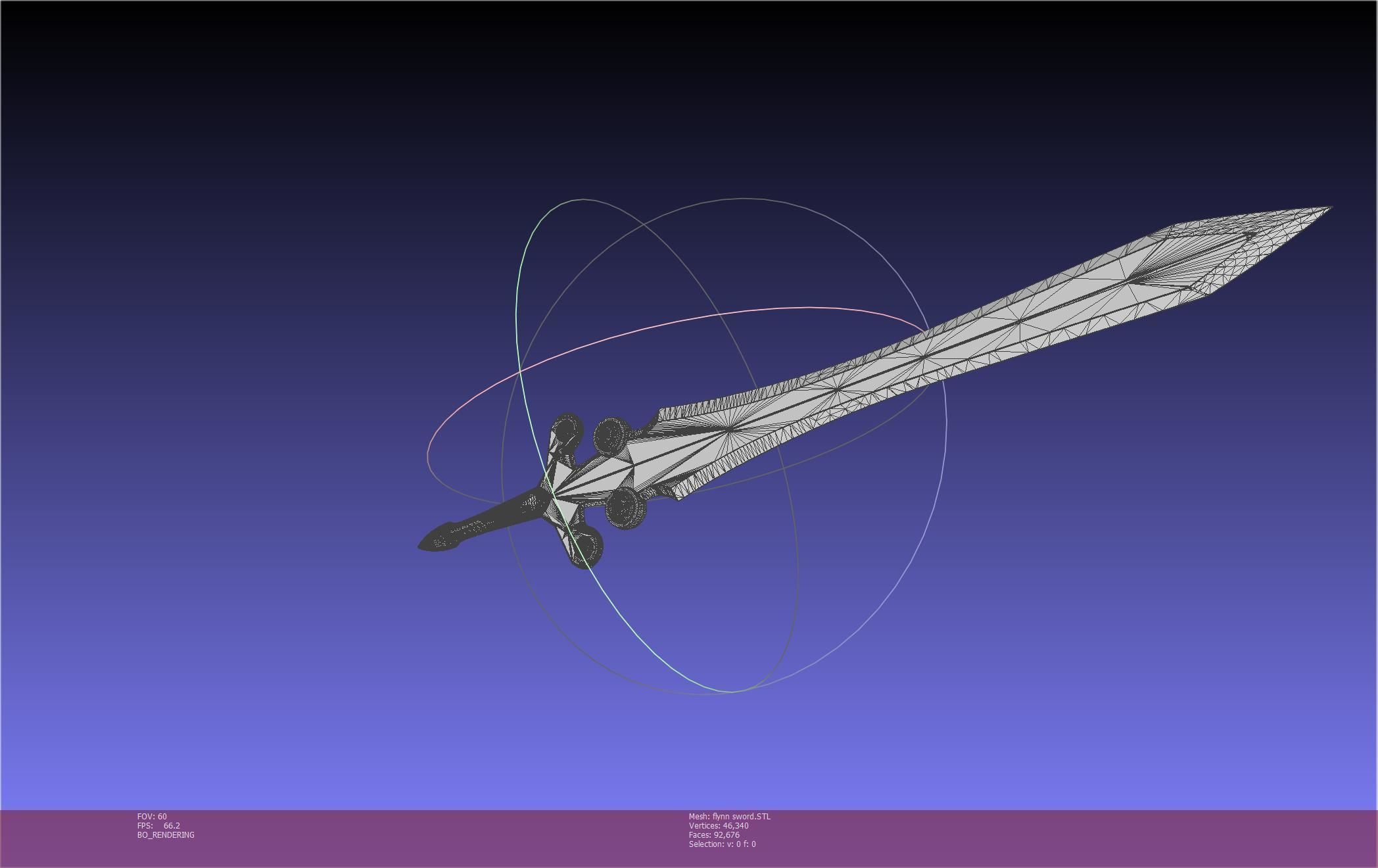 Tales of Vesperia Flynn Sword Printable Model 3D print model_10