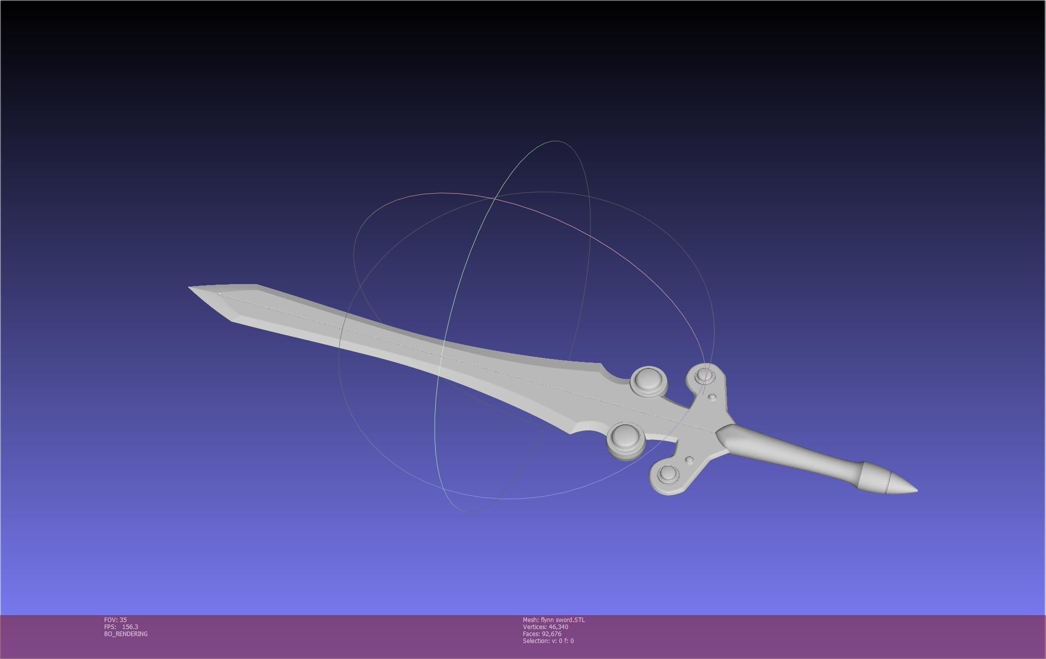 Tales of Vesperia Flynn Sword Printable Model 3D print model_62