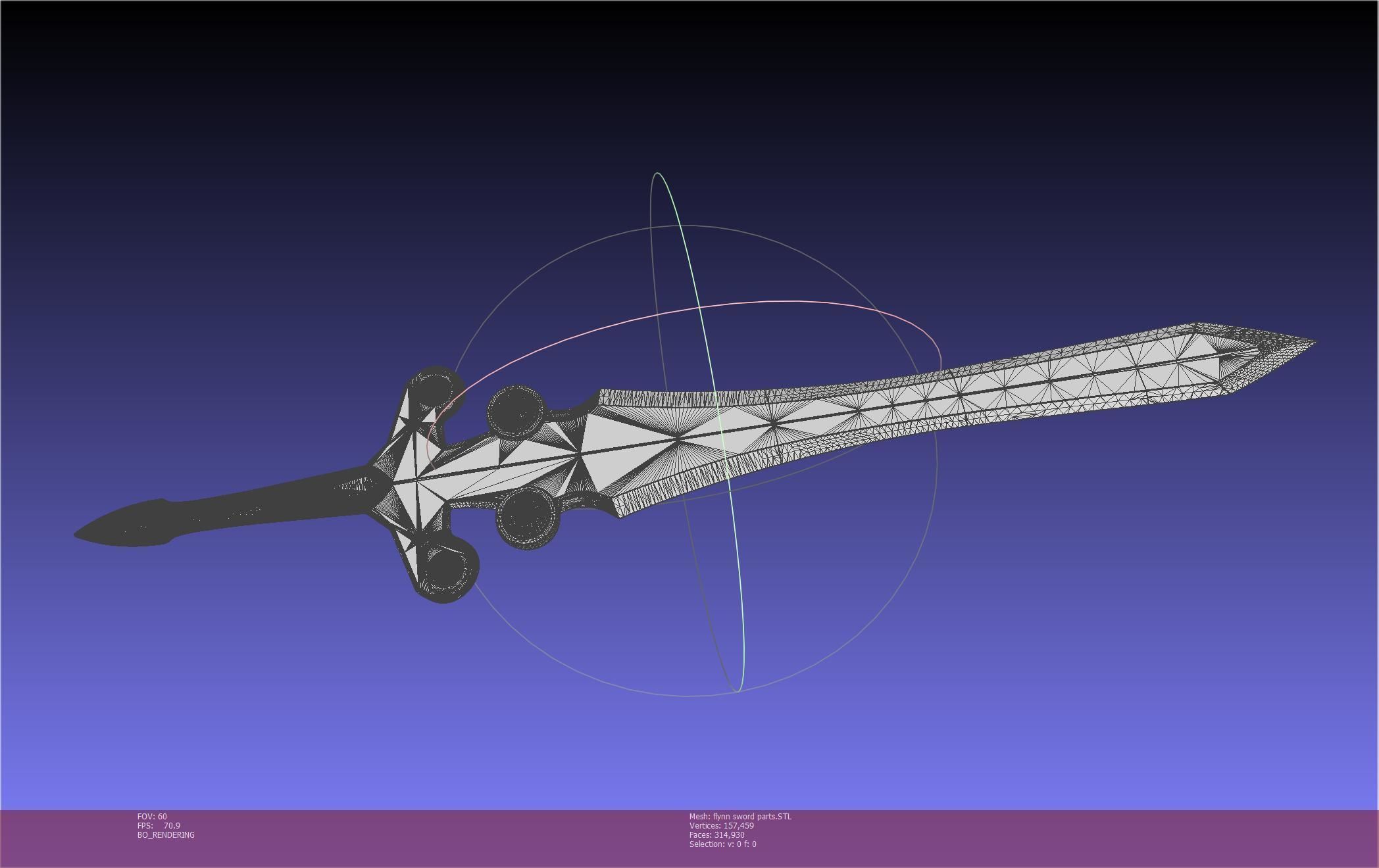 Tales of Vesperia Flynn Sword Printable Model 3D print model_119