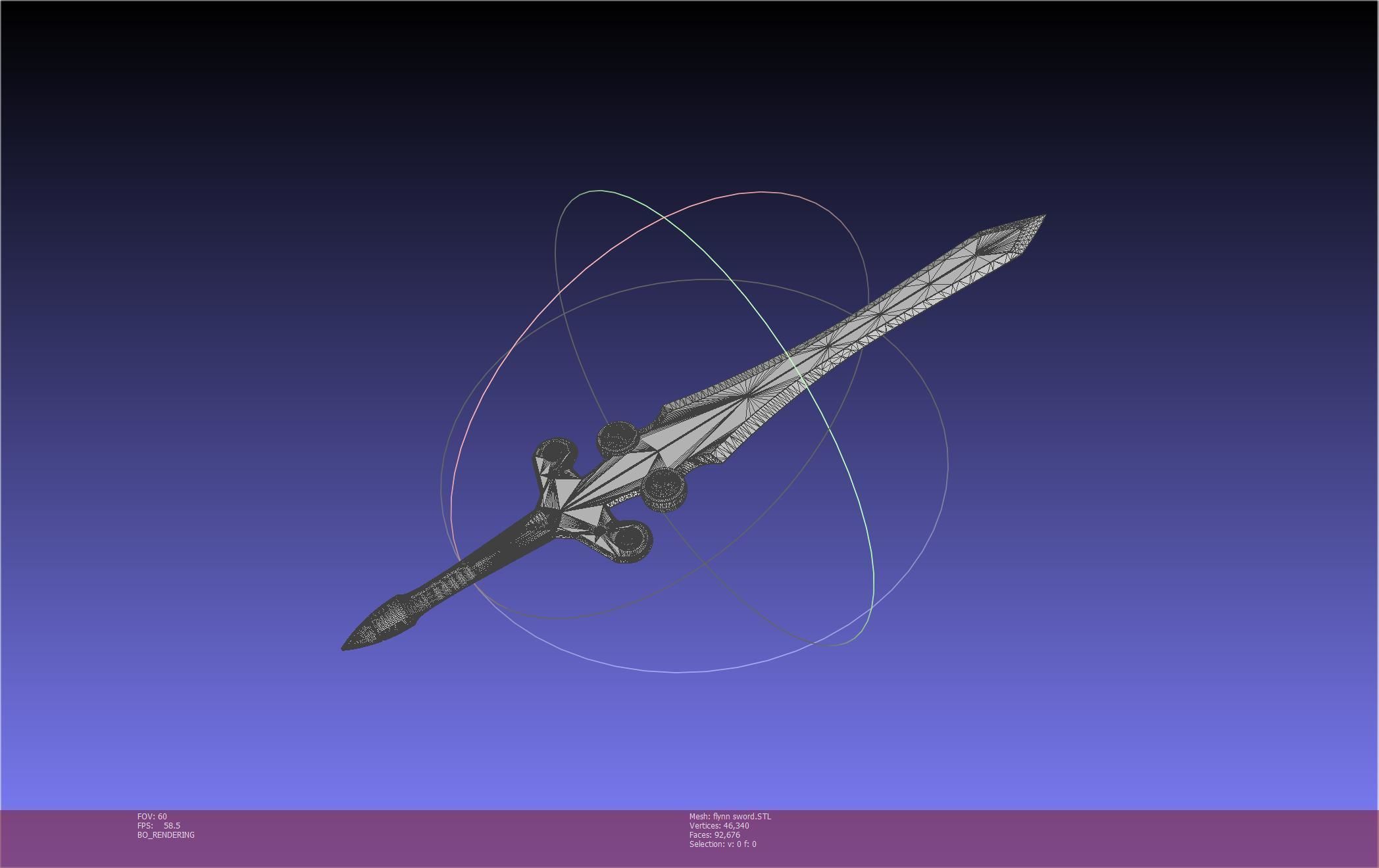 Tales of Vesperia Flynn Sword Printable Model 3D print model_6