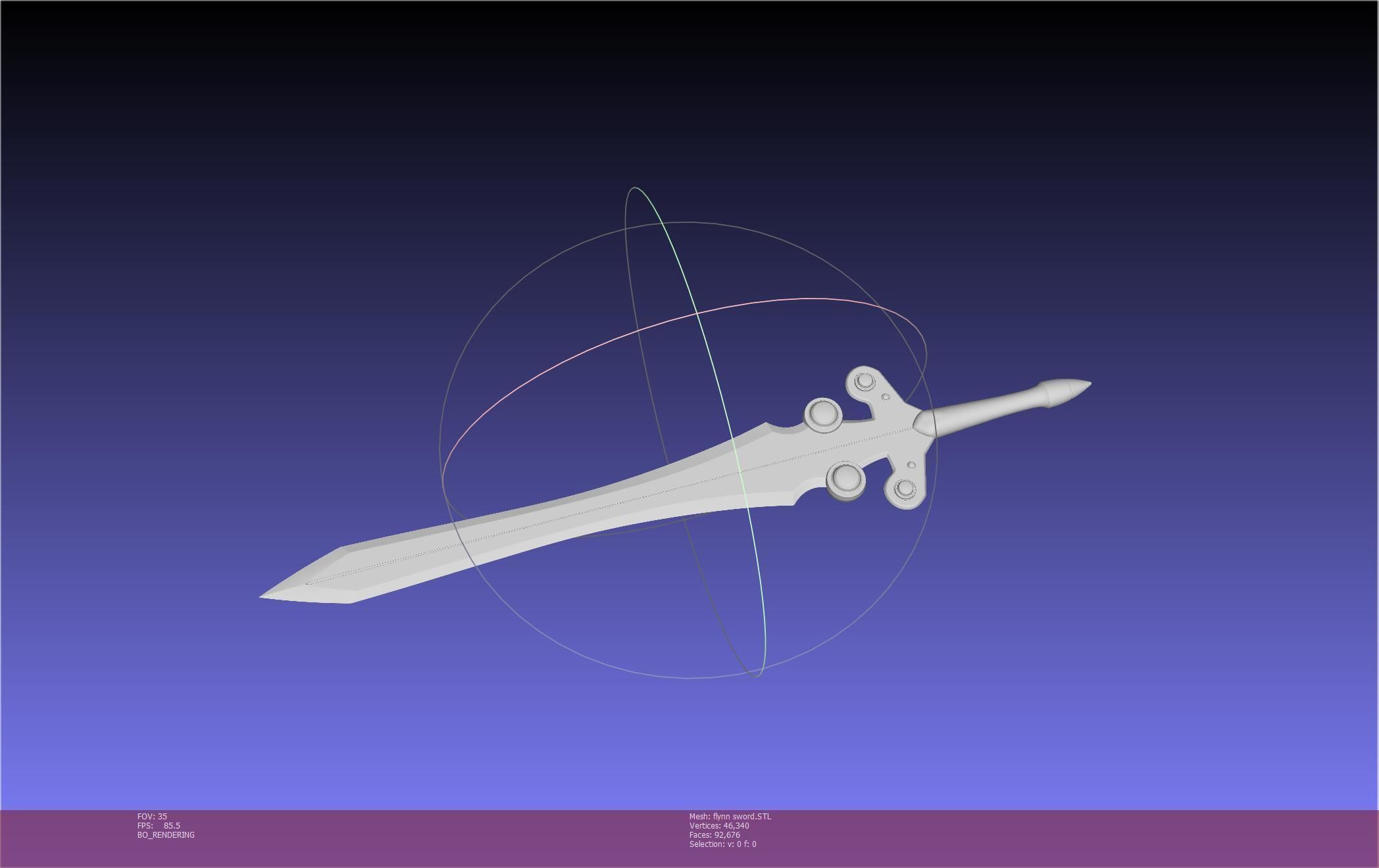 Tales of Vesperia Flynn Sword Printable Model 3D print model_40